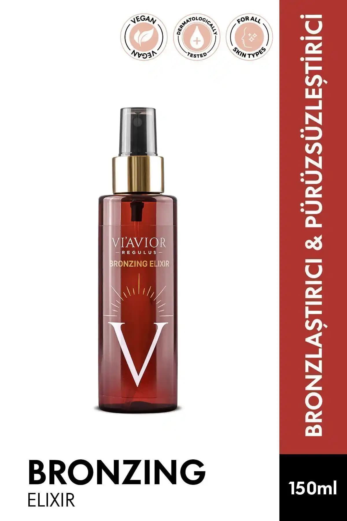 VİAVİOR Bronzing Elixir Yoğun Bronzlaştırıcı Vücut Yağı 150ml ile Doğal ve Kalıcı Bronzluk