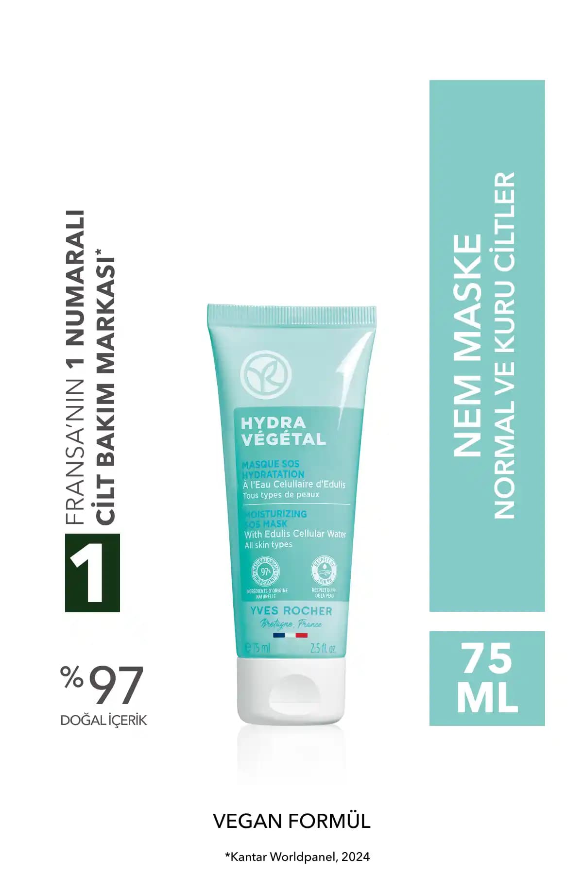 Yves Rocher Pantenol Nem Maskesi: Normal ve Kuru Ciltler İçin Yoğun Nemlendirme ve Bakım