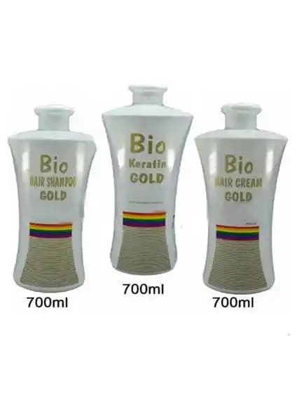 Bio Keratin Gold Kalıcı Brezilya Fönü 3'lü Set ile Saçlarınızda Kalıcı Parlaklık ve Düzleştirme