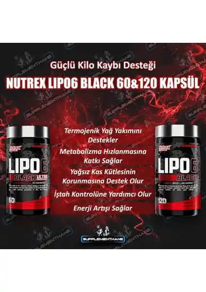 Nutrex Lipo 6 Black Ultra ve 120 Kaplı Yağ Yakıcı Ürün İncelemesi