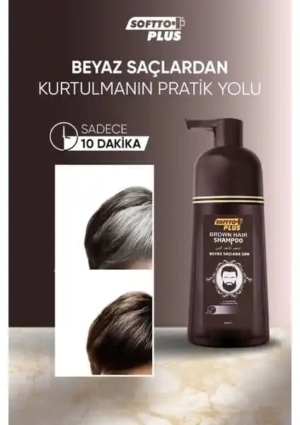 Softto Plus Kahverengi Saç Şampuanı ile Doğal Güzelliğinizi Koruyun ve Beyazları Gizleyin