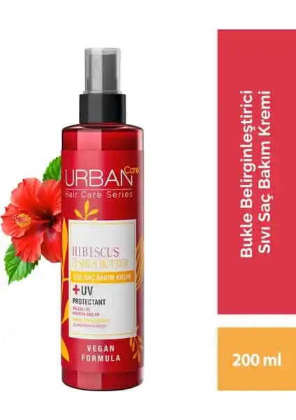 Urban Care Hibiscus Shea Butter Sıvı Bakım Kremi Kıvırcık ve Dalgalı Saçlar İçin Doğal ve Etkili Bakım