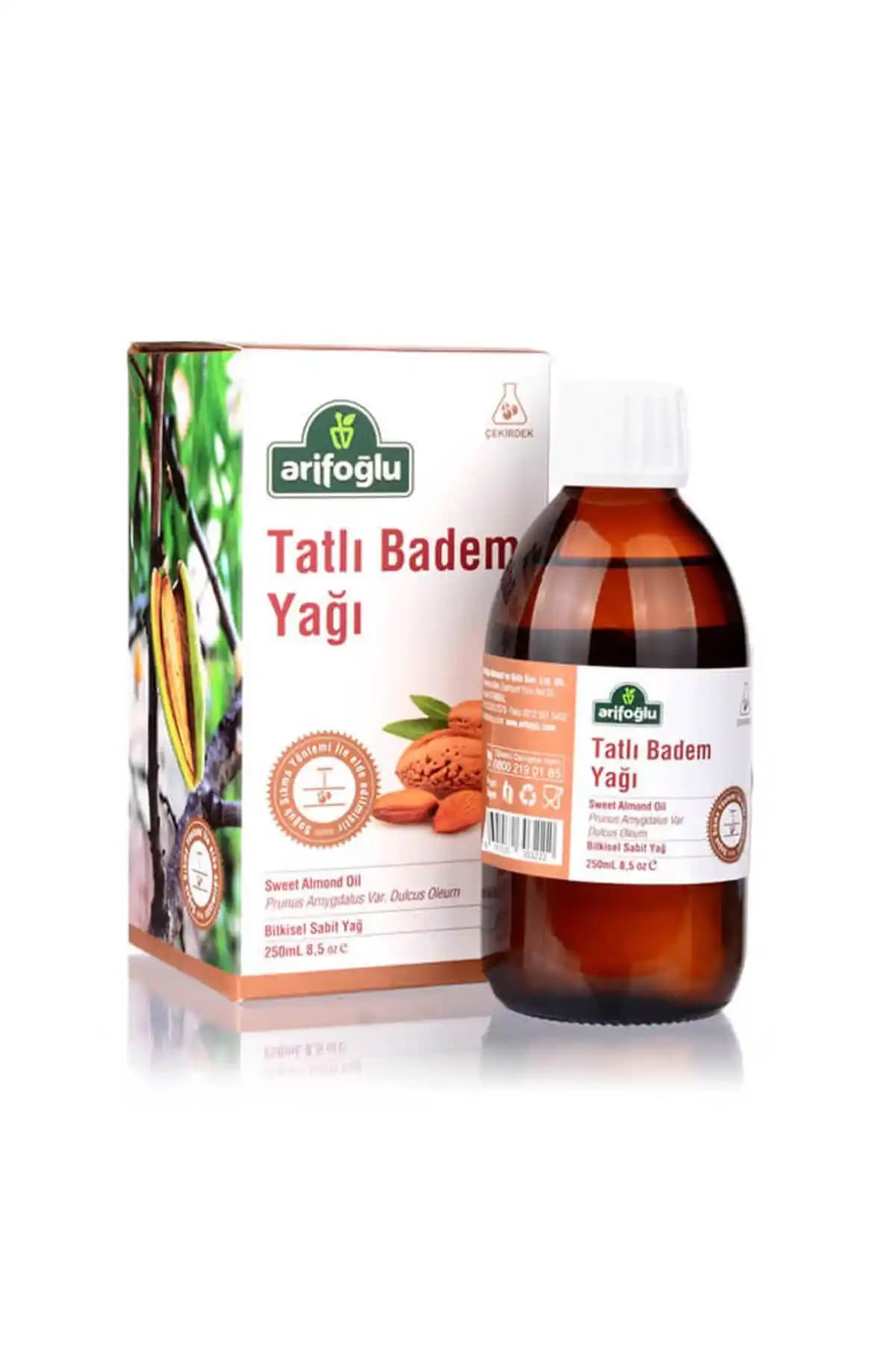 Arifoğlu Badem Yağı Tatlı 250ml Doğal Cilt ve Saç Bakım Ürünü Güçlendirici Etkilerle