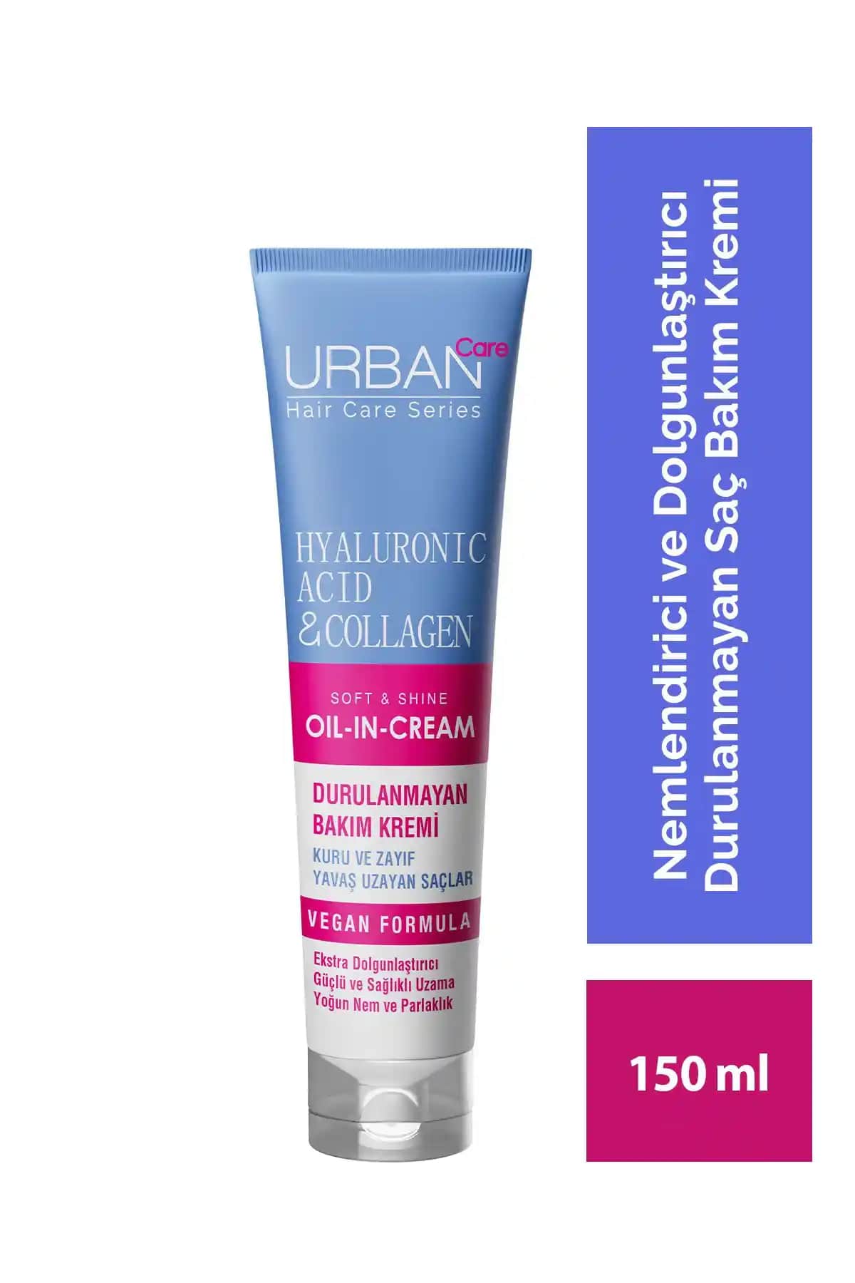 Urban Care Hyaluronik Asit ve Kolajen ile Kuru ve Cansız Saçlar İçin Derinlemesine Bakım Kremi