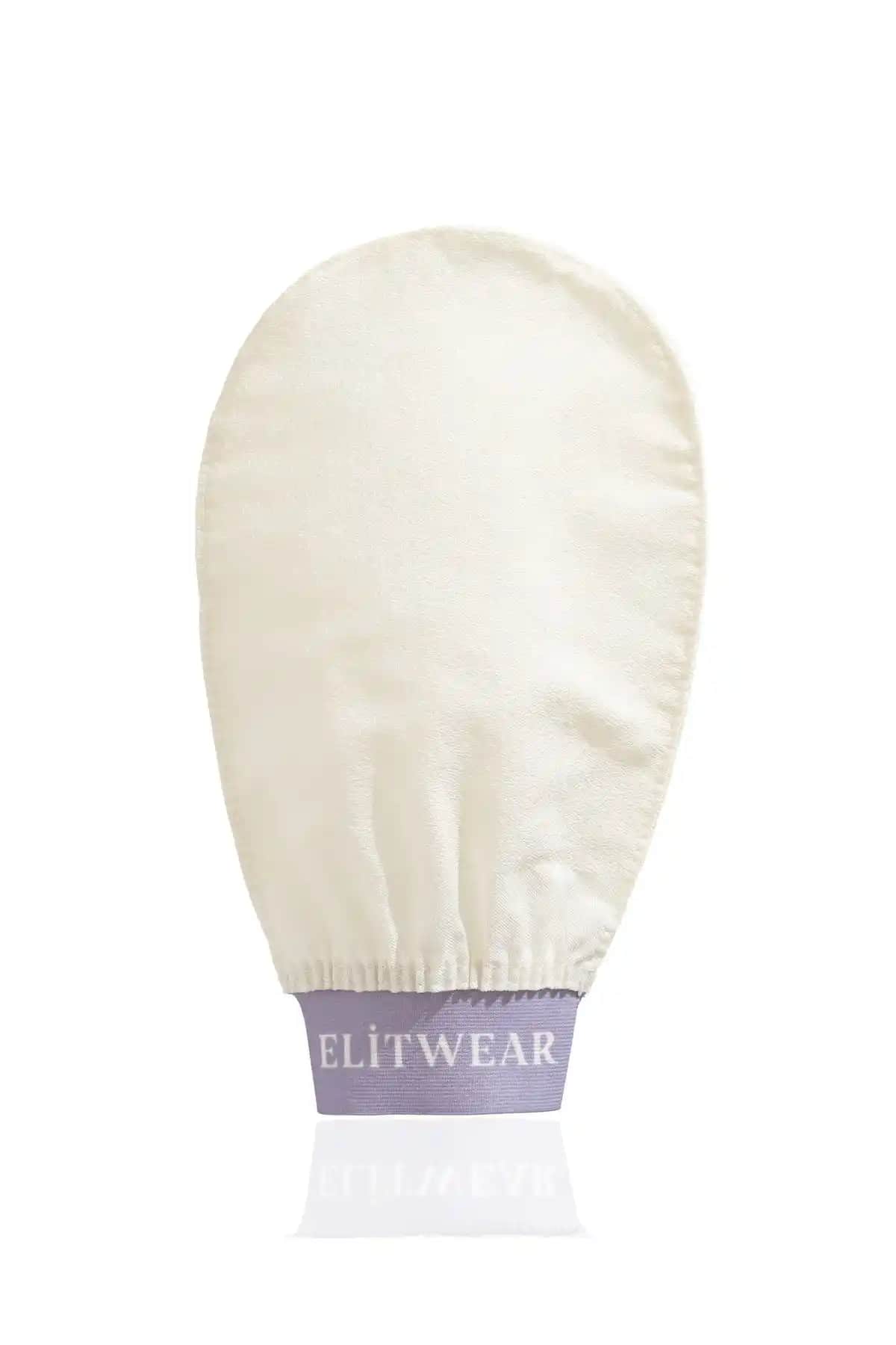 ElitWear Ekru Banyo Duş Kesesi Peeling Eldiveniyle Sağlıklı Cilt Bakımı