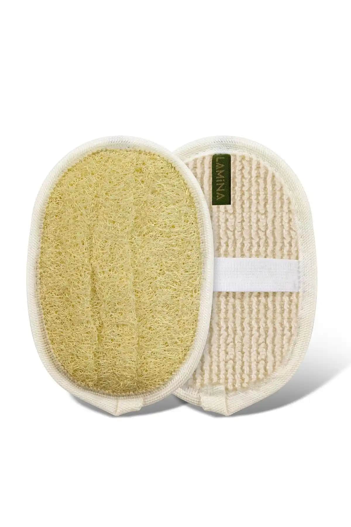 Lamina 2'li Oval Doğal Kabak Peeling Kesesi ile Sağlıklı ve Pürüzsüz Cilt Bakımı