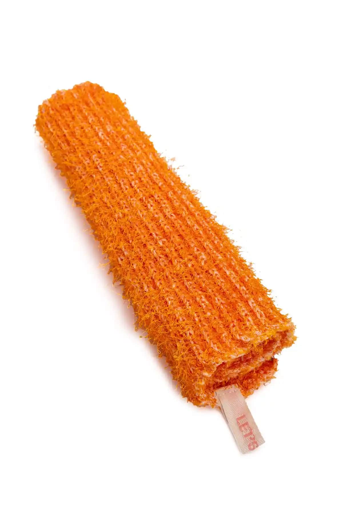 LETSCRUB Süper Esnek Turuncu Banyo Lifi: Dayanıklı ve Hassas Ciltlere Uygun Temizlik Aksesuarı