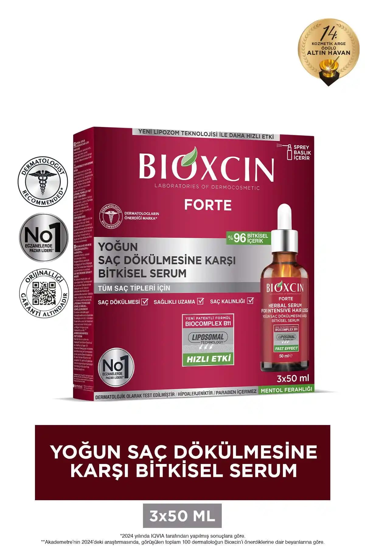 Bioxcin Forte Yoğun Saç Dökülmesine Karşı Bitkisel Serum İncelemesi