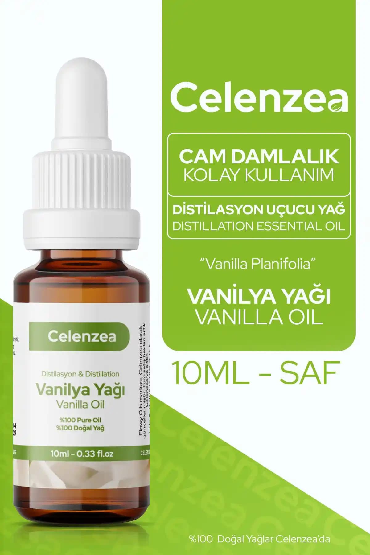 Celenzea Vanilya Yağı: %100 Doğal ve Çok Amaçlı Aromaterapi Ürünü