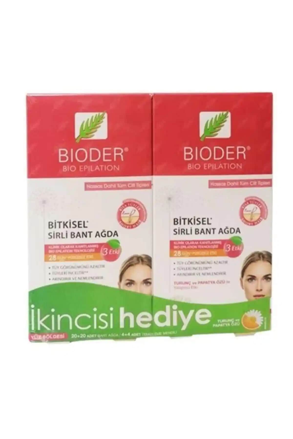 Bioder Hassas Ciltler İçin Organik Ağda Bandı 1+1 Yüz ve Vücut Epilasyon Çözümü