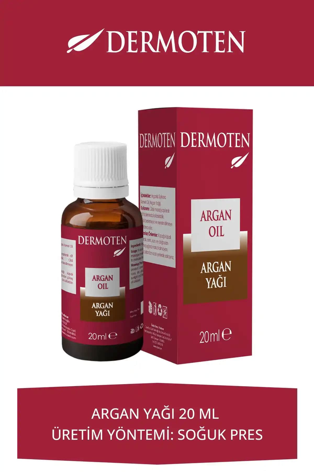 Dermoten Argan Yağı Doğal İçeriği ve Faydalarıyla Güçlü Bakım Çözümü