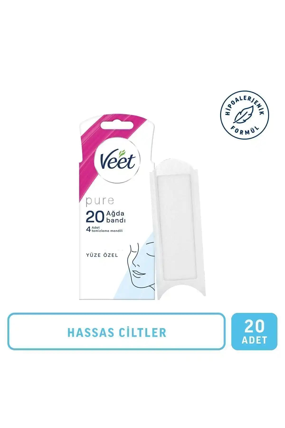 Veet Pure Hipoalerjenik Yüz Bölgesi Özel Sir Ağda Bandı Hassas Ciltler İçin Uygun