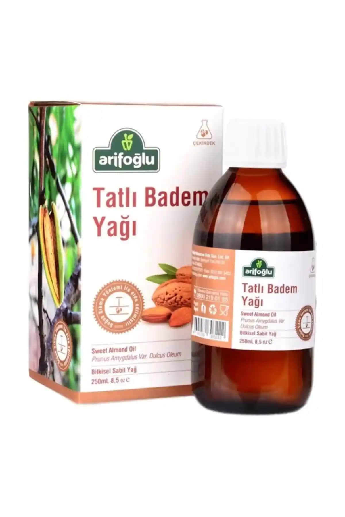 Arifoğlu Tatlı Badem Yağı 250 ml doğal içeriklerle cilt ve saç bakımı için ideal ürün