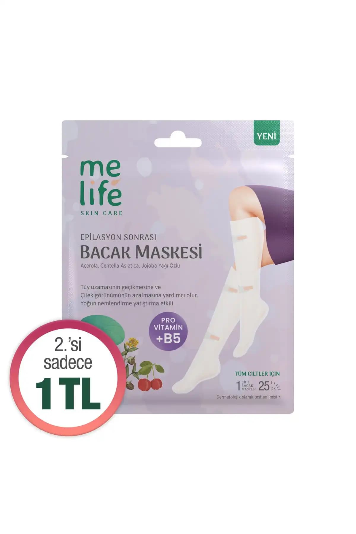 Epilasyon Sonrası Bacak Bakımı İçin MELIFE Maskesi: Nemlendirici ve Yatıştırıcı Özellikler