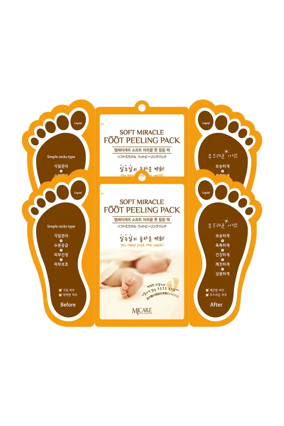 Mjcare Miracle Foot Peeling Pack ile Sağlıklı ve Pürüzsüz Ayaklara Ulaşın