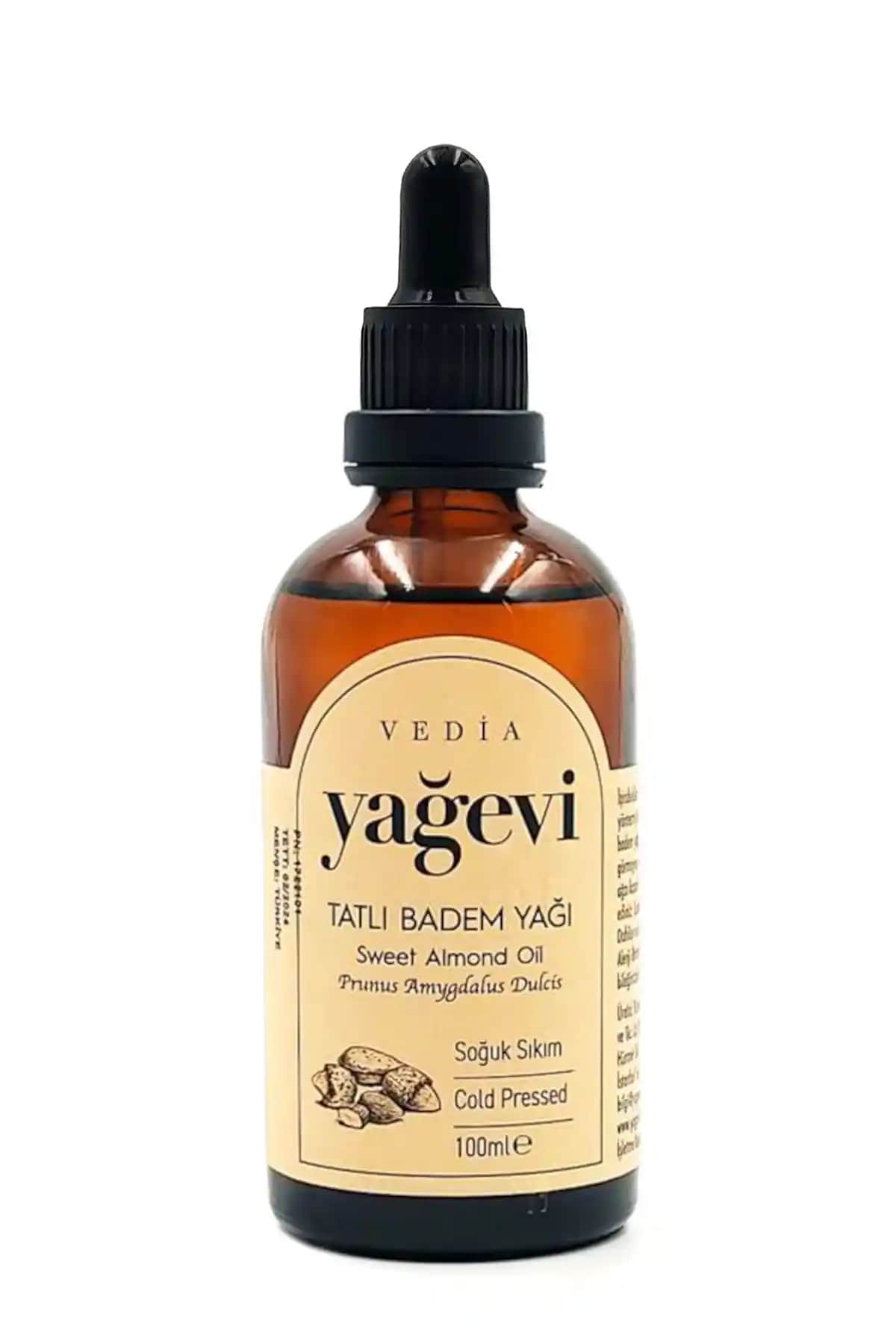 Yağavi Saf Soğuk Sıkım Tatlı Badem Yağı 100ml Doğal Cilt ve Saç Bakım Ürünü