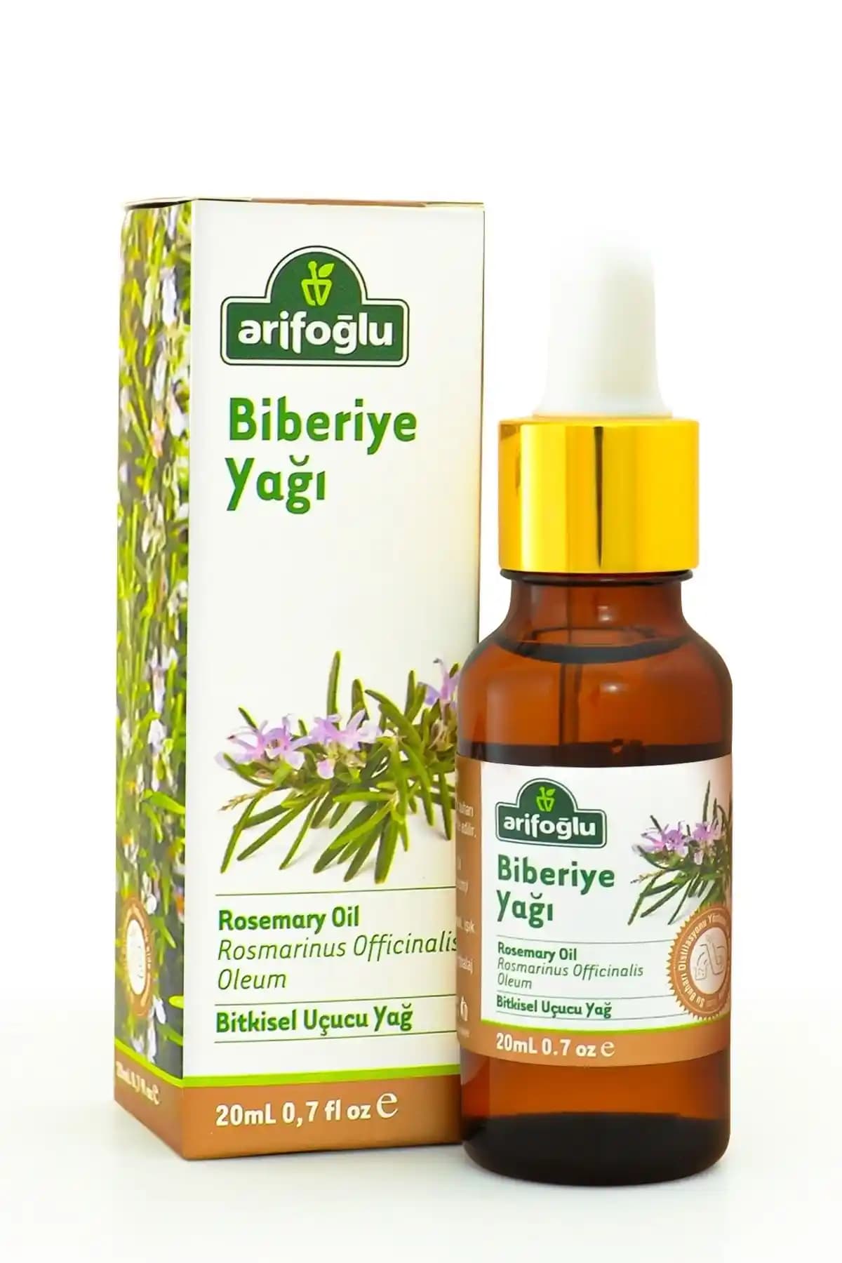 Arifoğlu Biberiye Yağı 20 ml Saf Doğal Bitkisel Yağ Saç ve Cilt Bakımı İçin