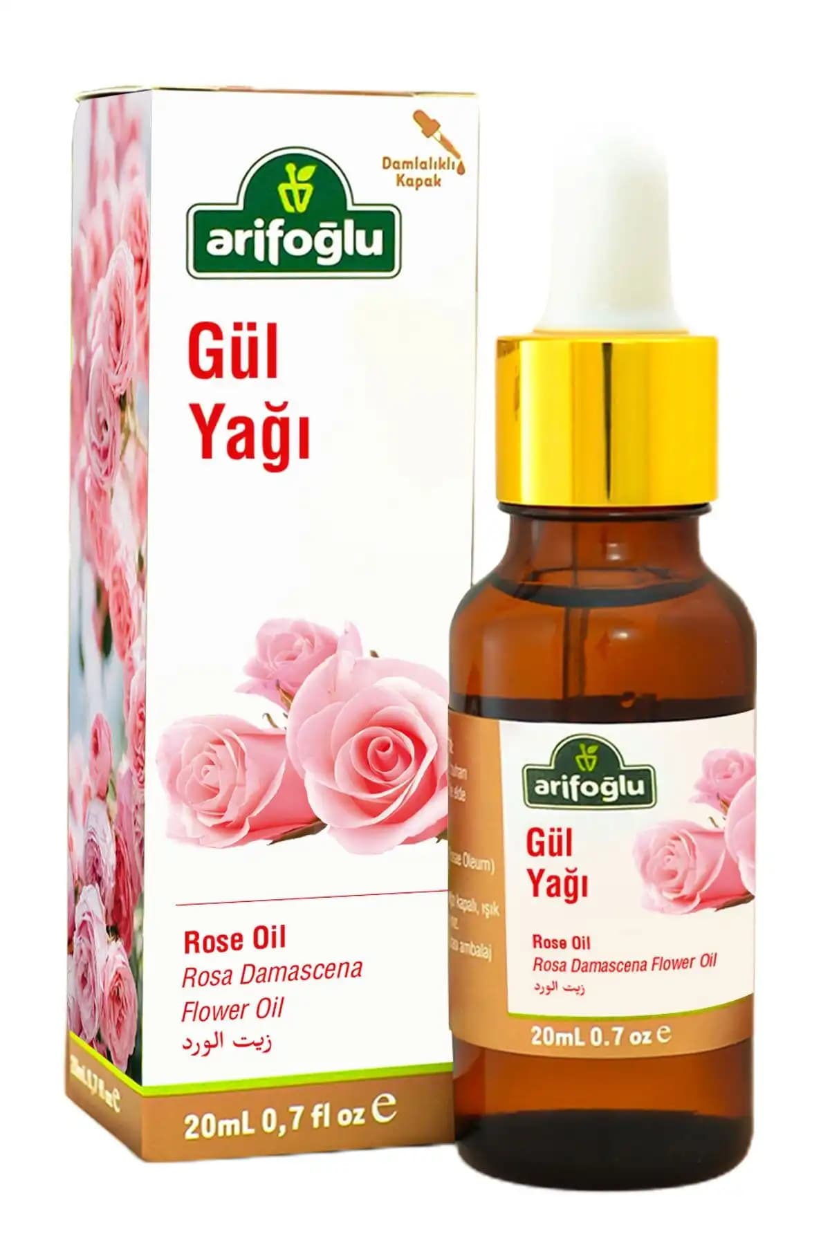 Arifoğlu Gül Yağı 20 ml Doğal Güzellik ve Cilt Bakımında Kullanılan Saf Gül Yağı