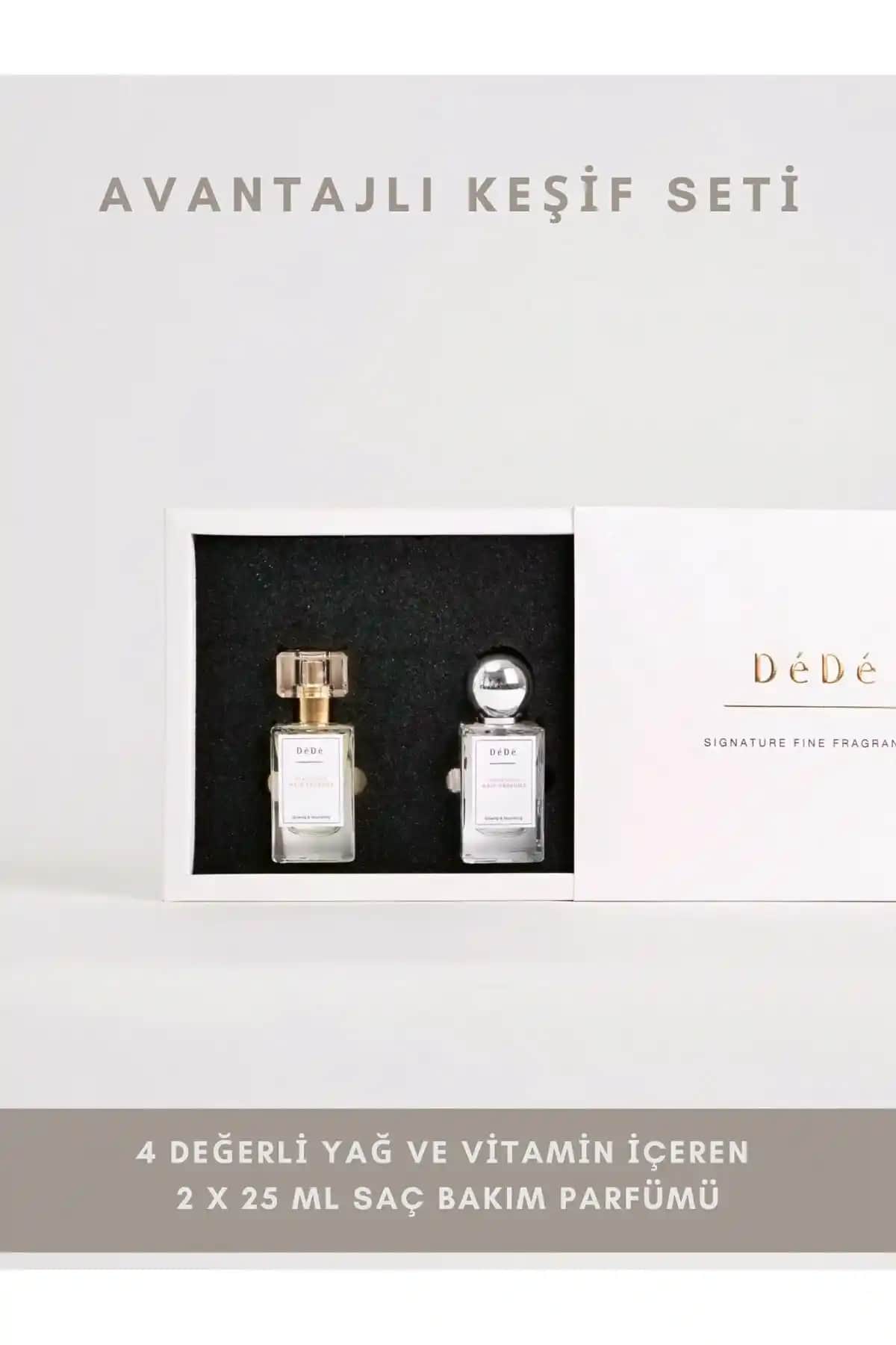 DeDe Candle & Wellness Studio İmza Saç Parfümü Seti 2'li Mini Boy Parfüm Koleksiyonu