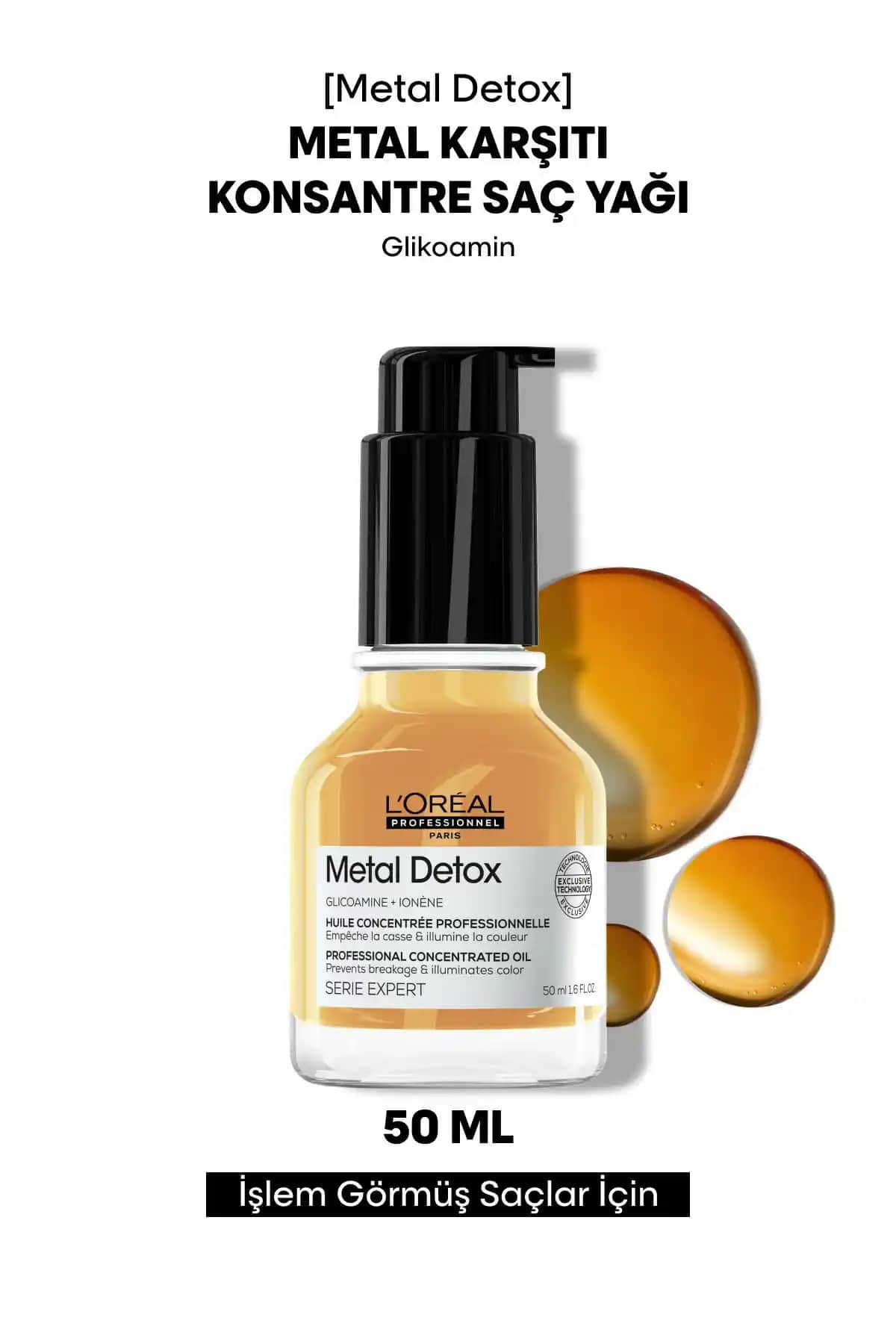 L'Oréal Professionnel Metal Detox Oil Konsantre Yağ ile Saçlarınızı Güçlendirin ve Parlaklığını Koruyun