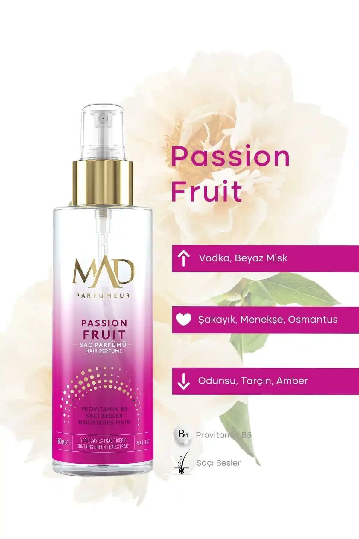 Mad Passion Fruit Saç Parfümü 160 Ml Ferah ve Kalıcı Meyveli Koku Deneyimi