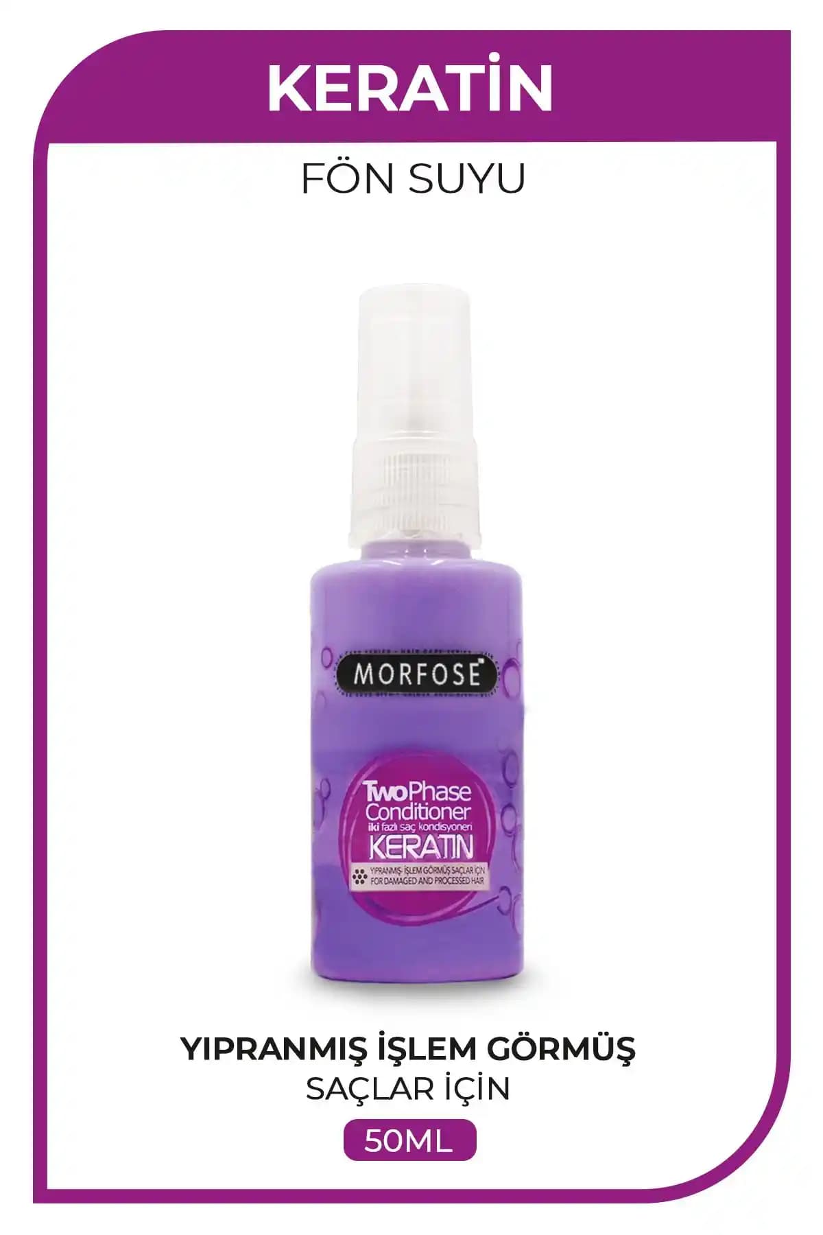 Morfose Çift Fazlı Fön Suyu Keratin 50 ml Saç Bakımında Yenilikçi ve Güvenli Çözüm
