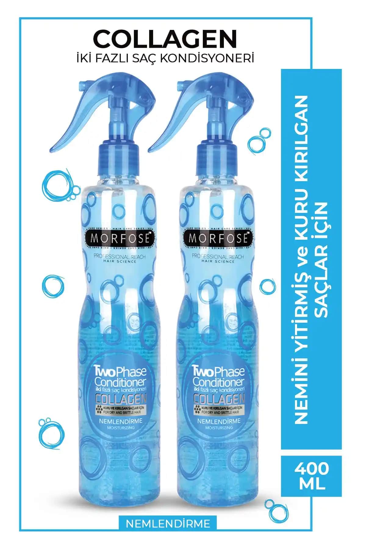 Morfose Çift Fazlı Kolajen İçeren Fön Suyu Saçlara Hacim ve Parlaklık Kazandırır