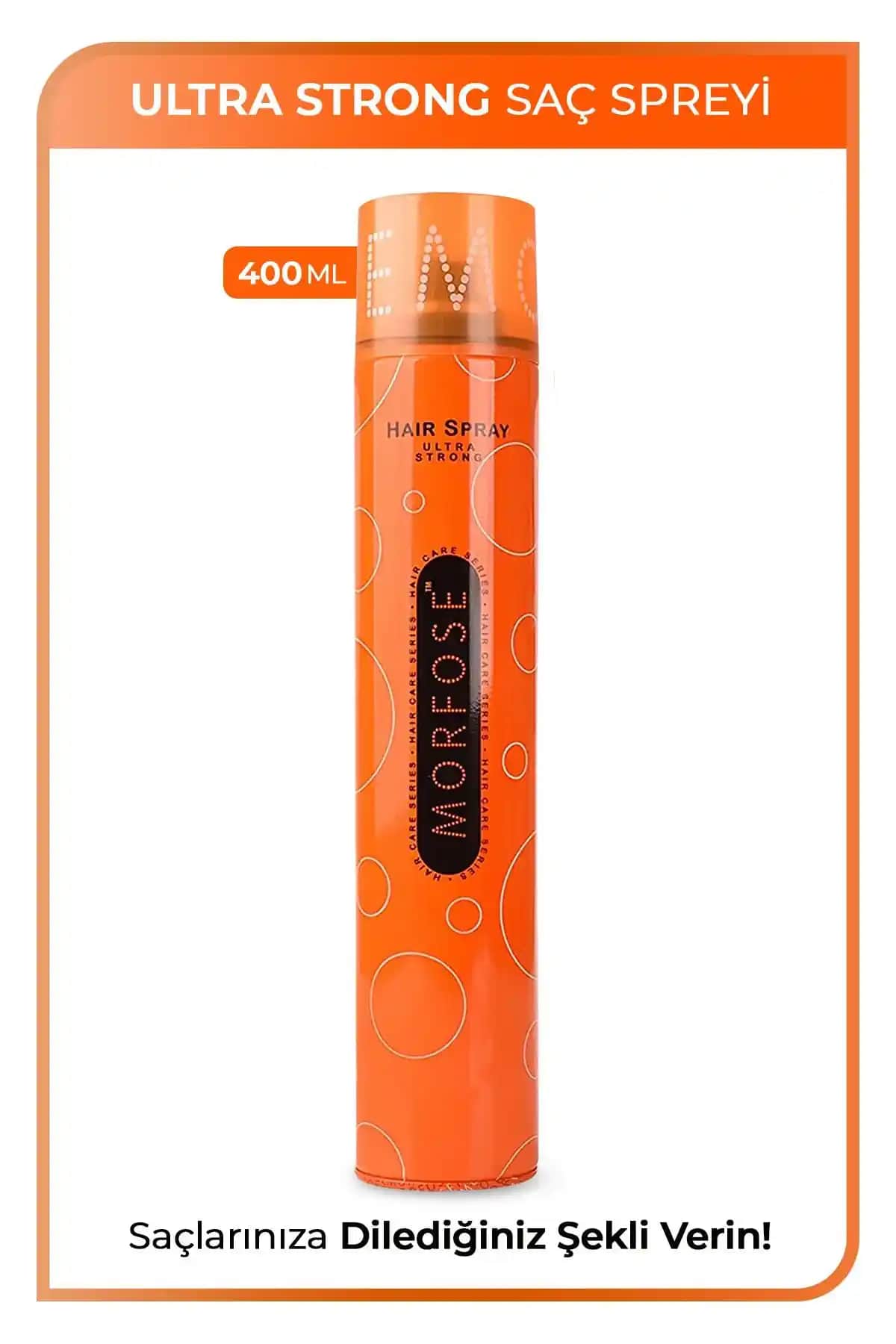 Morfose Saç Spreyi 400ml yüksek tutuculuk ve hacim kazandıran saç bakım ürünü