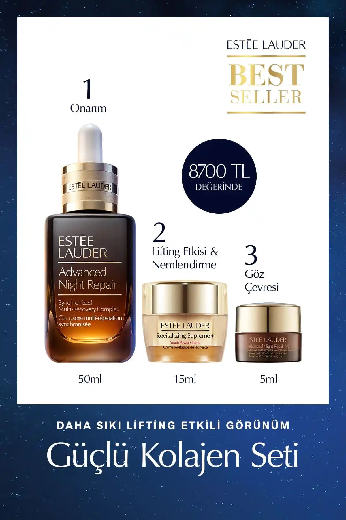 Estée Lauder Cilt Bakım Seti: Yaşlanma Karşıtı ve Nemlendirici Ürünler