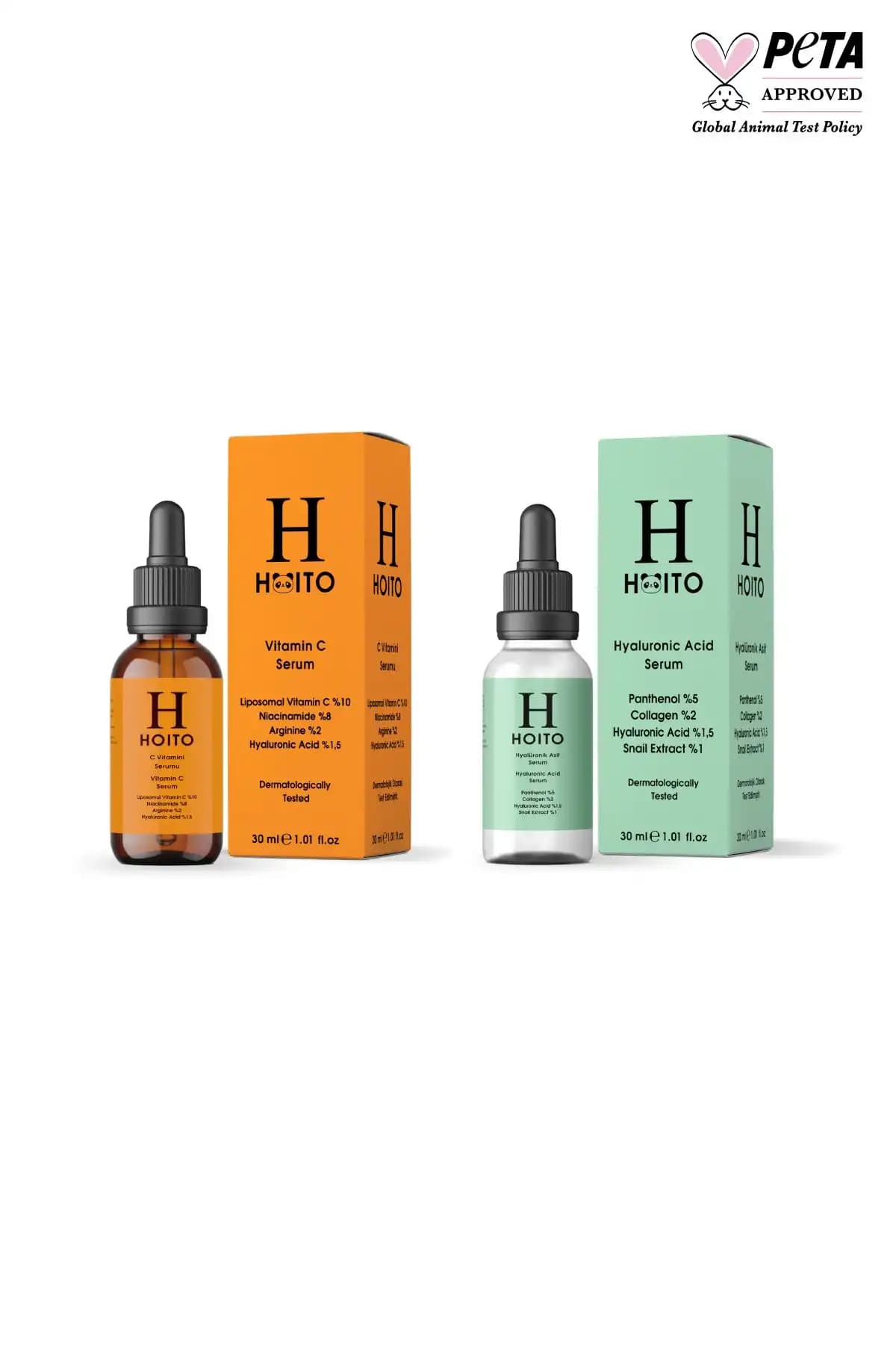 Hoito C Vitamini ve Hyalüronik Asit Serumu Seti ile Sağlıklı ve Parlak Cilt
