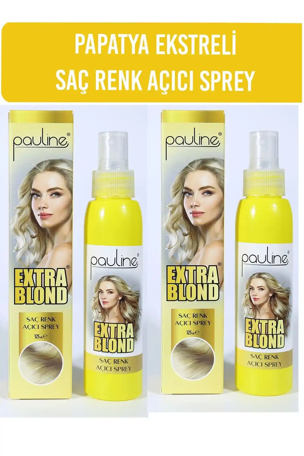 Pauline Doğal Saç Açıcı Sprey 125 Ml Çift Paket Doğal ve Etkili Saç Renk Açma Çözümü