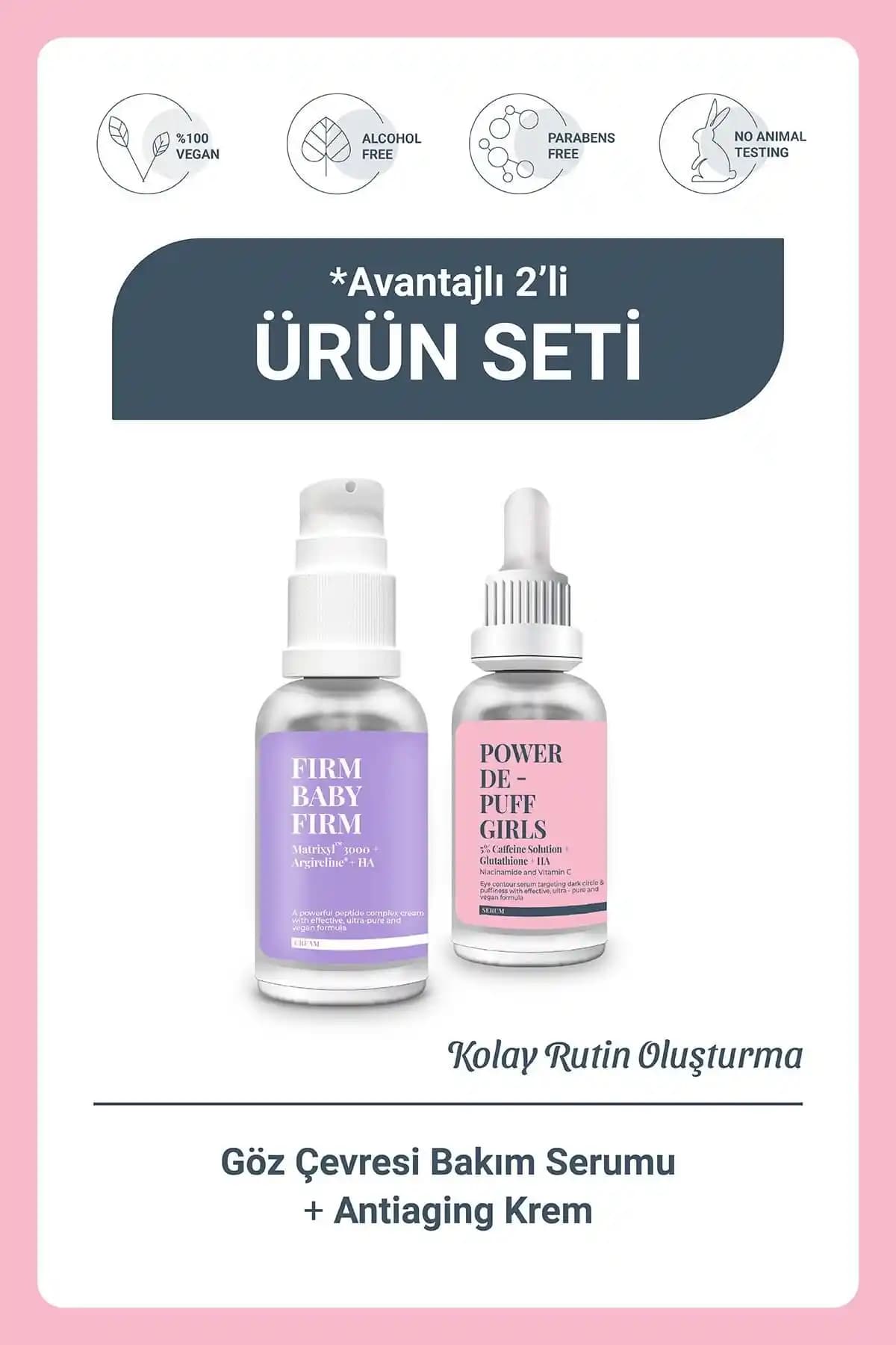 She Vec Göz Çevresi ve Göz Altı Görünümünü Destekleyici Yaşlanma Karşıtı Bakım Seti