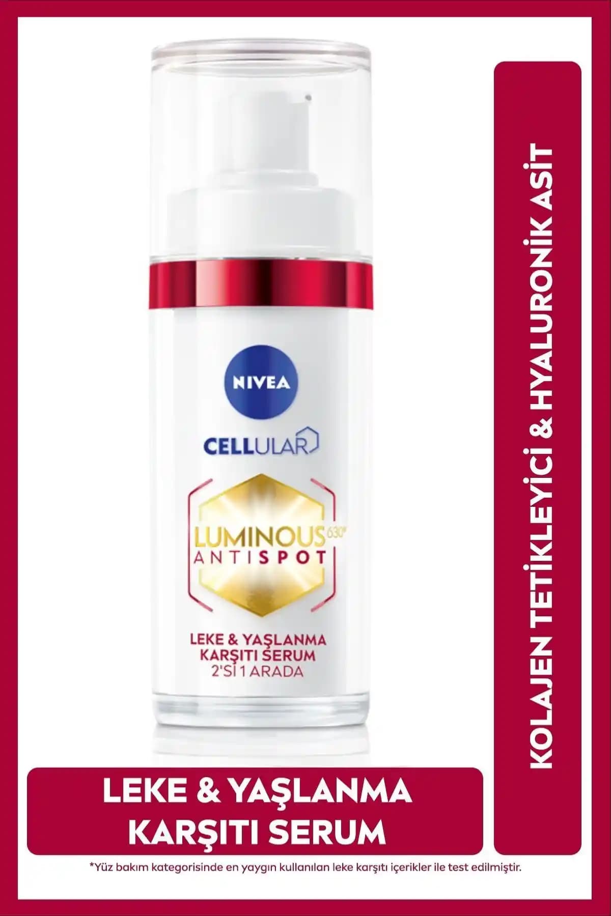 NIVEA Luminous630 Leke ve Yaşlanma Karşıtı Serum Cilt Tonunu Eşitleyen ve Parlatan Formül