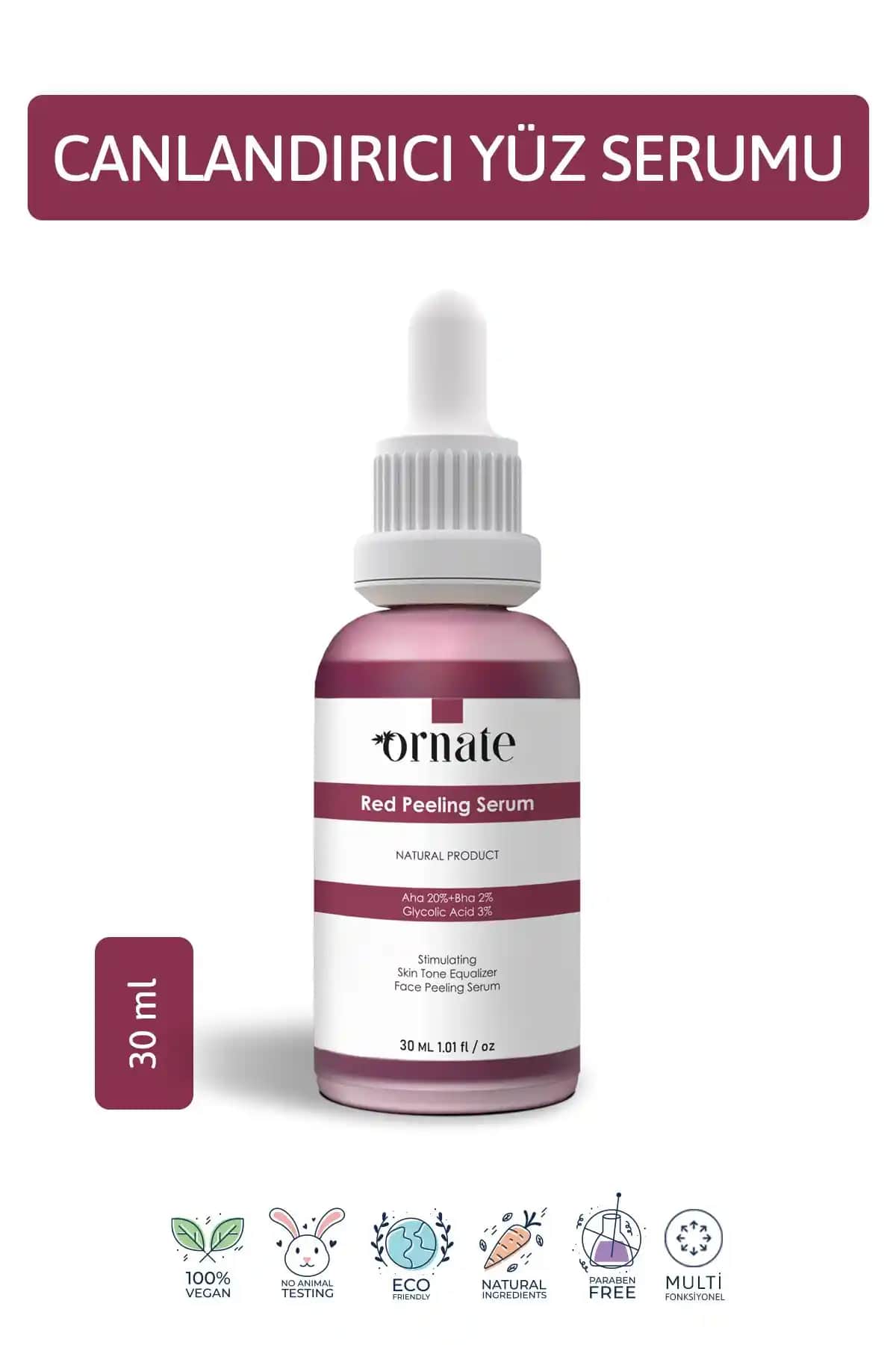 ORNATE Canlandırıcı Yüz Peeling Serumu: Leke ve Gözle Görülen Etkiler İçin Güçlü Formül