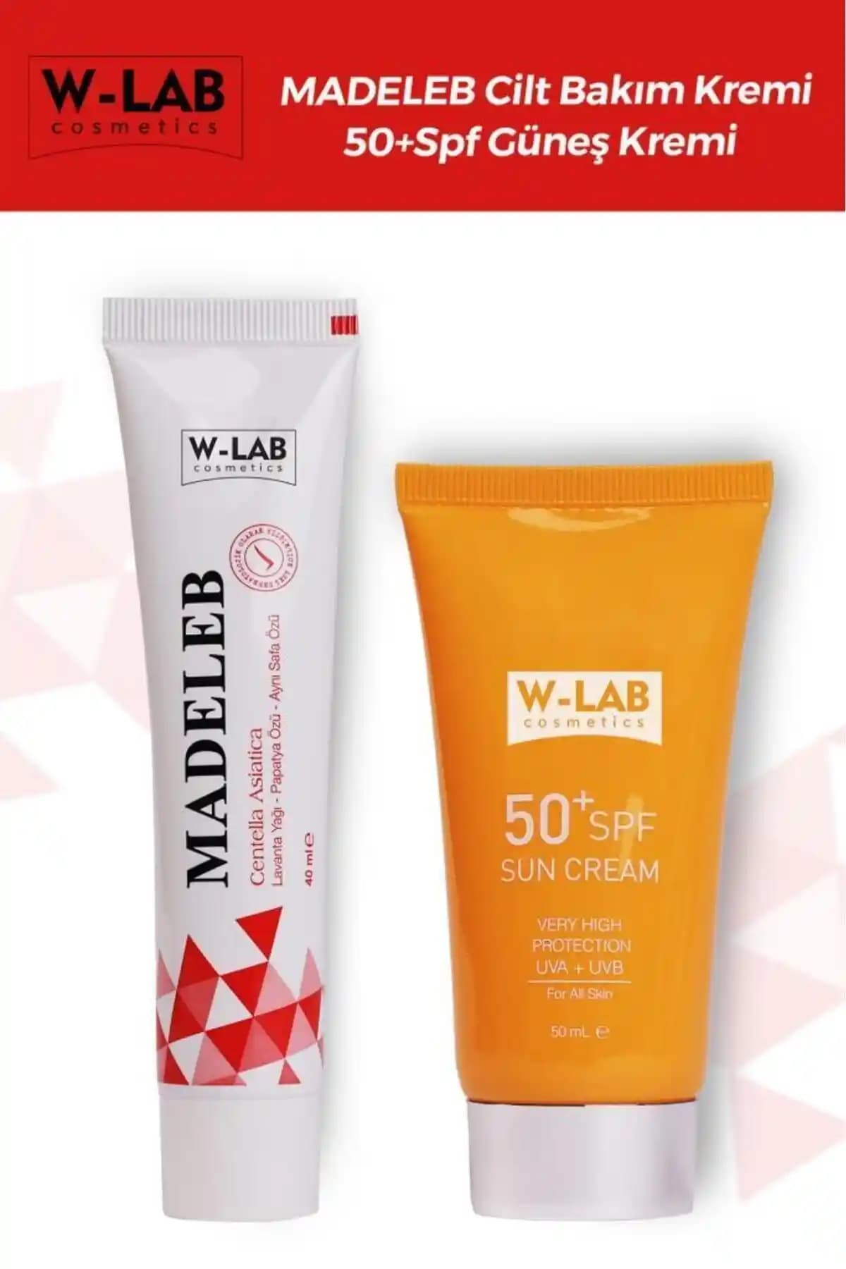 W-Lab Kozmetik Madeleb Krem ve Güneş Koruyucu Seti ile Güçlü Cilt Bakımı
