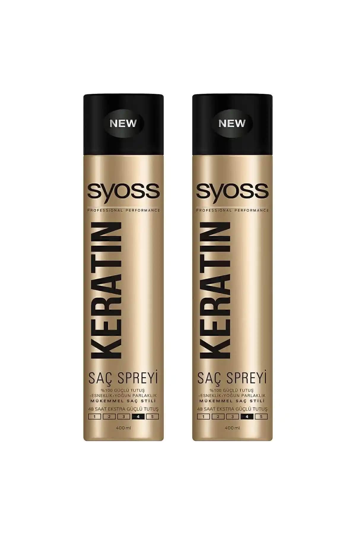 Syoss Keratin Sprey 400 ml ile saçlara hacim kazandırıp onarın, doğal parlaklık sağlayın