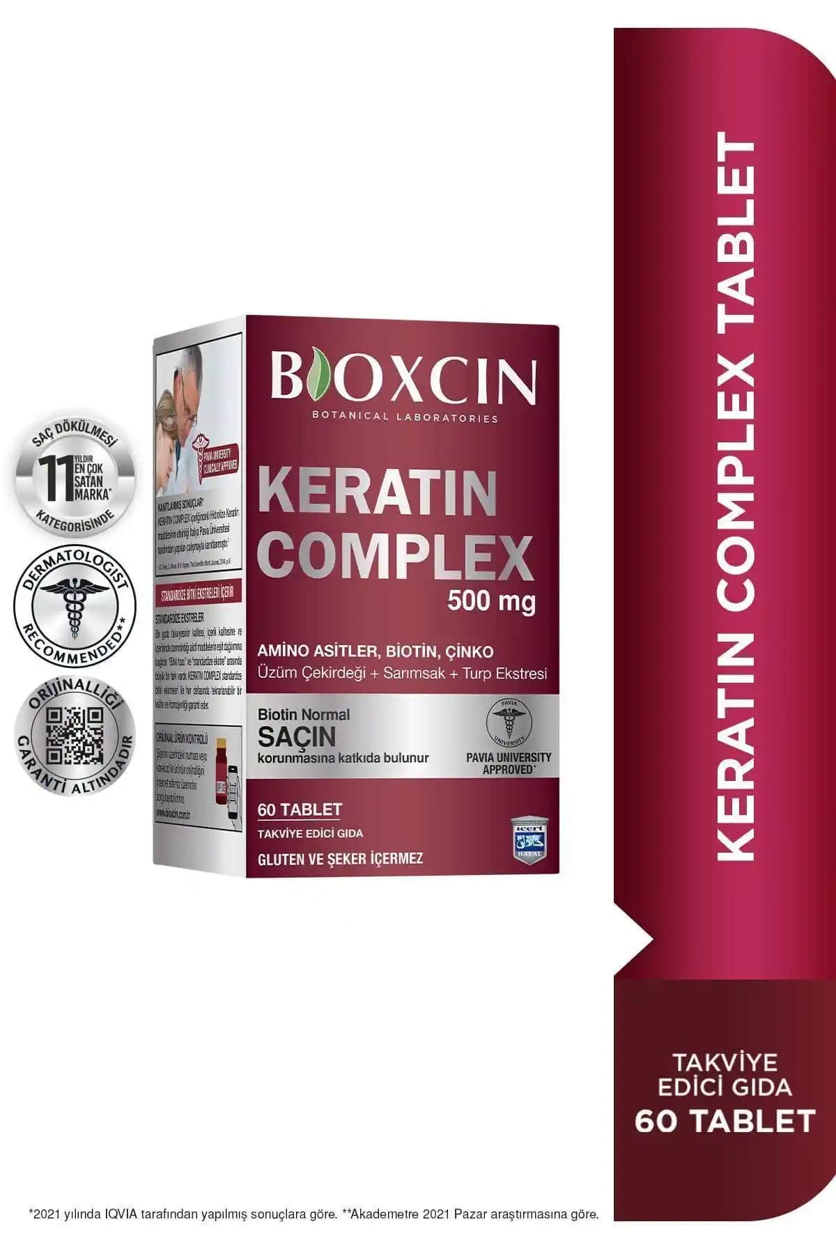 Bioxcin Keratin Complex 500 Mg 60 Tablet Saç ve Tırnak Sağlığını Destekleyen Güçlü Takviye
