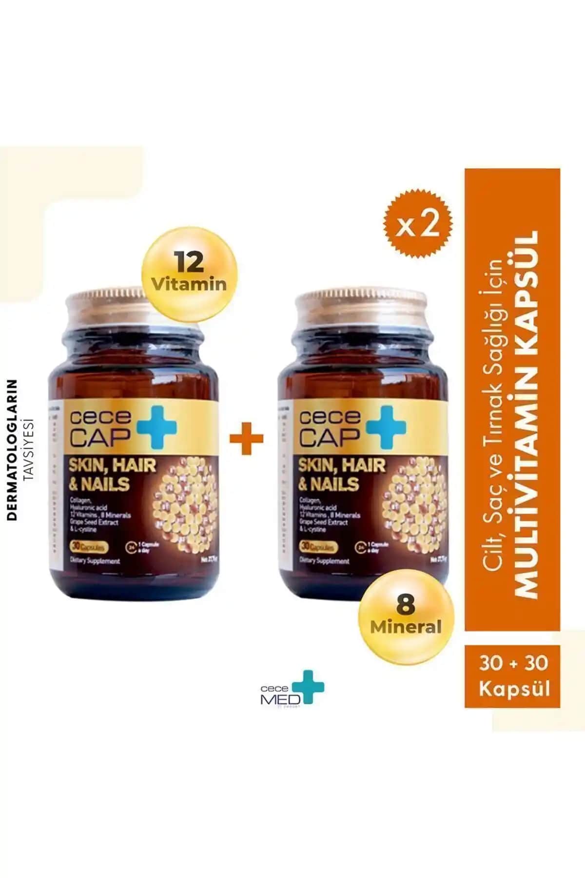 Cececap Saç ve Tırnak Sağlığı Destekleyici Doğal Multivitamin Takviyesi