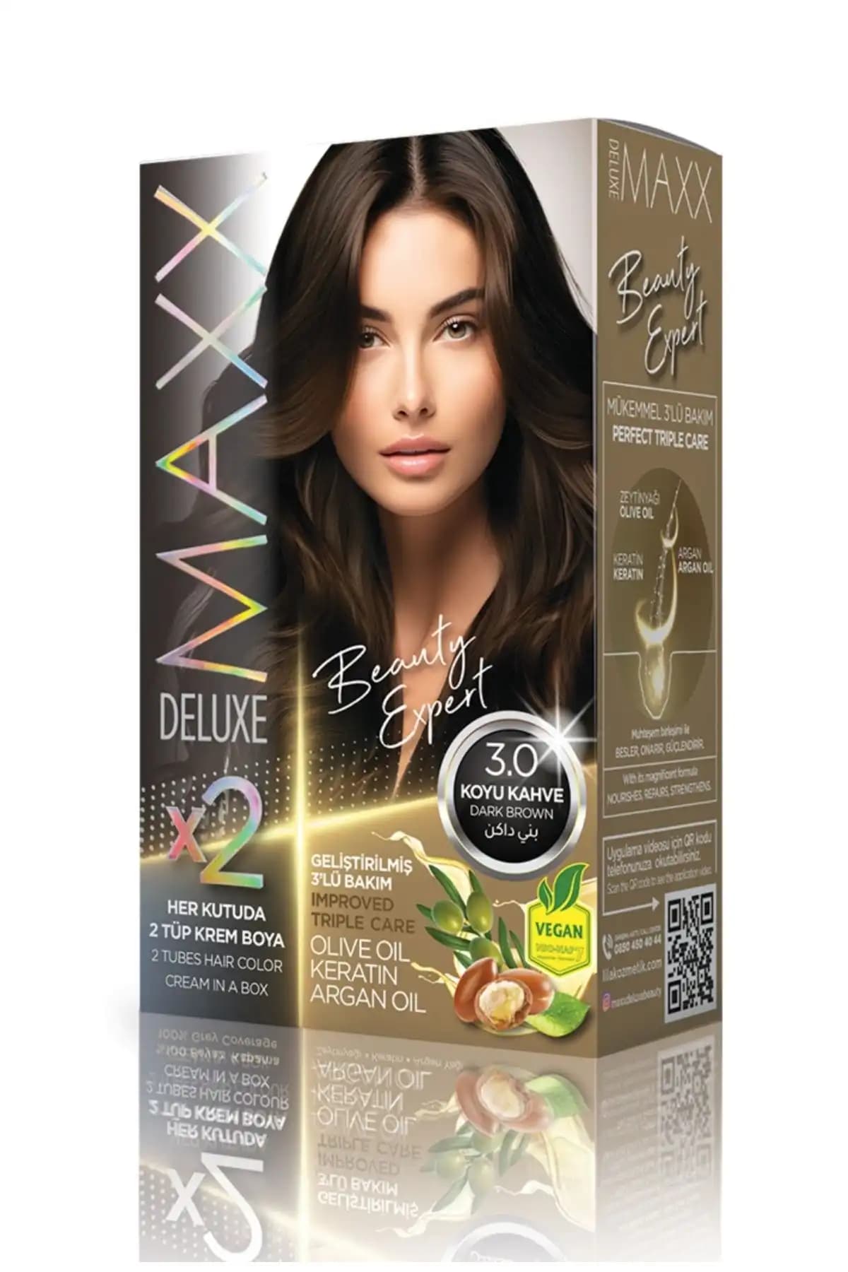 MAXX DELUXE Saç Boyaları Karşılaştırması: Koyu Kahve ve Sıcak Çikolata Renkleri 1