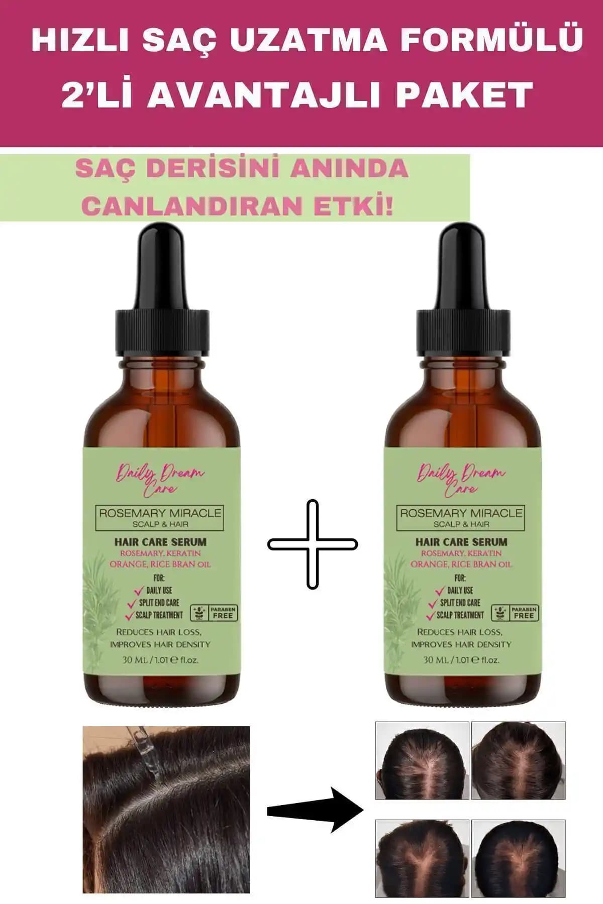 True Bee 2’li Biberiye Kompleks Saç Serumu Seti ile Doğal ve Etkili Saç Bakımı