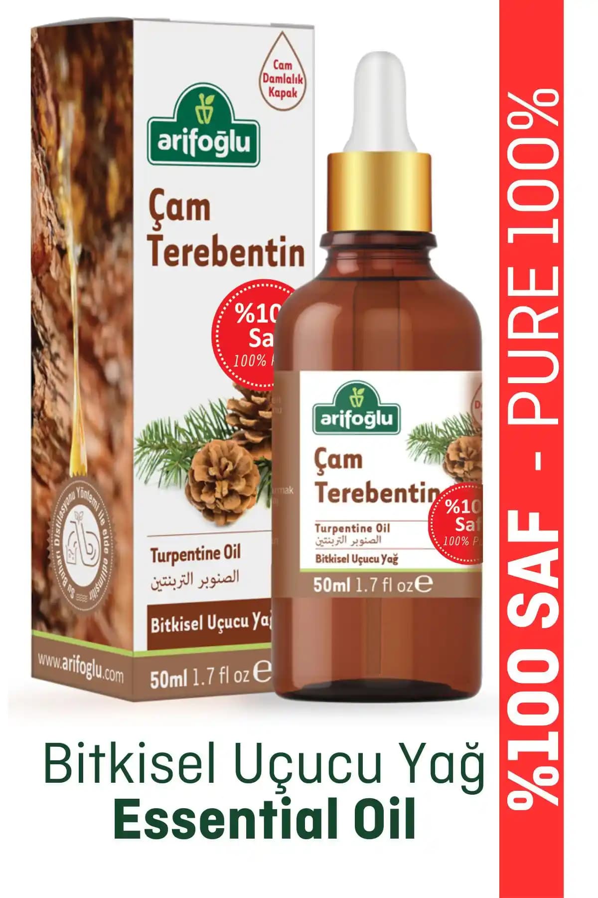 Arifoğlu Çam Terebentini 50 ml %100 Saf Doğal Saç ve Aromaterapi Yağı