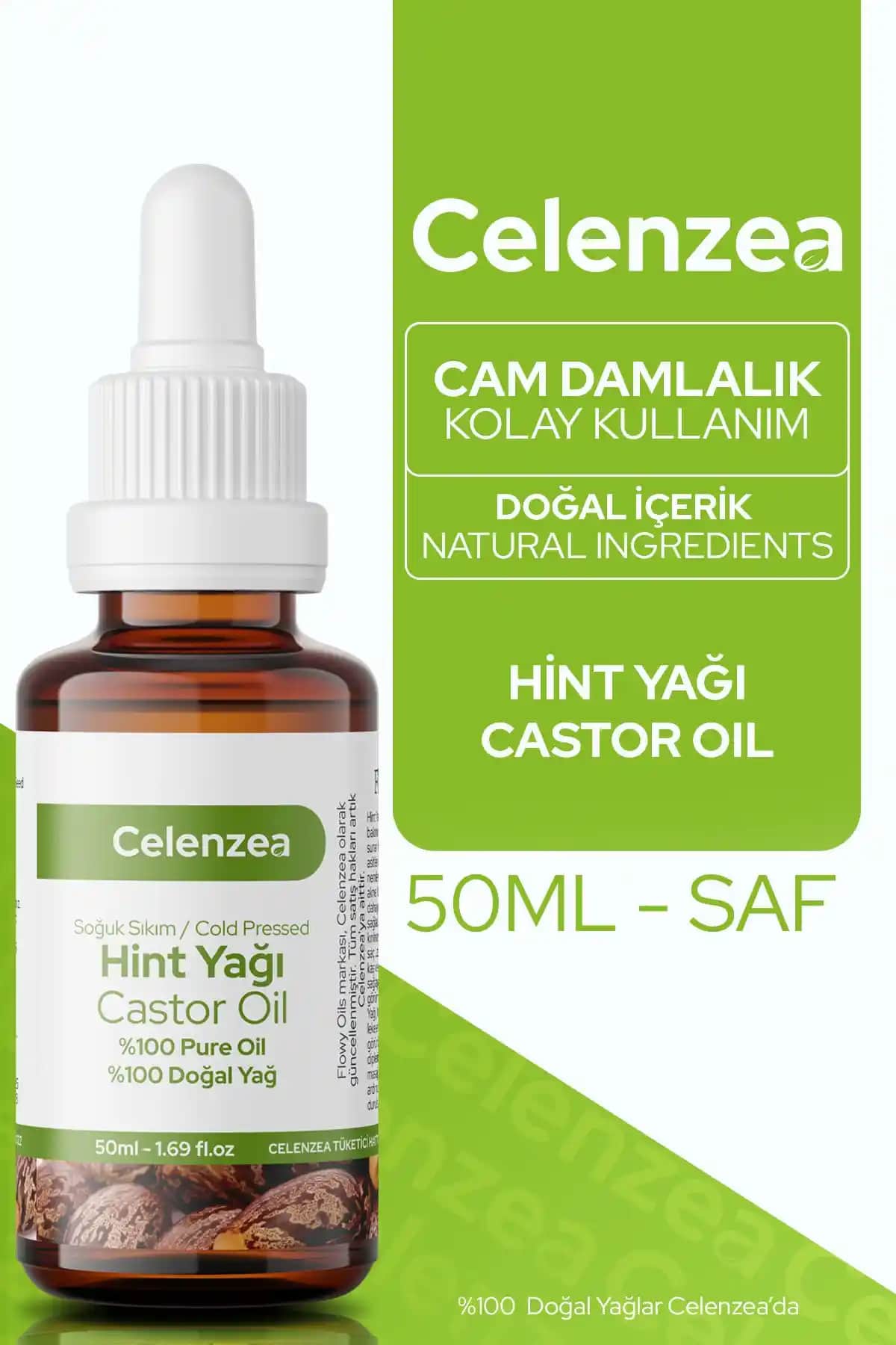 Celenzea Hint Yağı: Doğal ve Güvenilir Saç, Cilt ve Kirpik Bakım Yağı