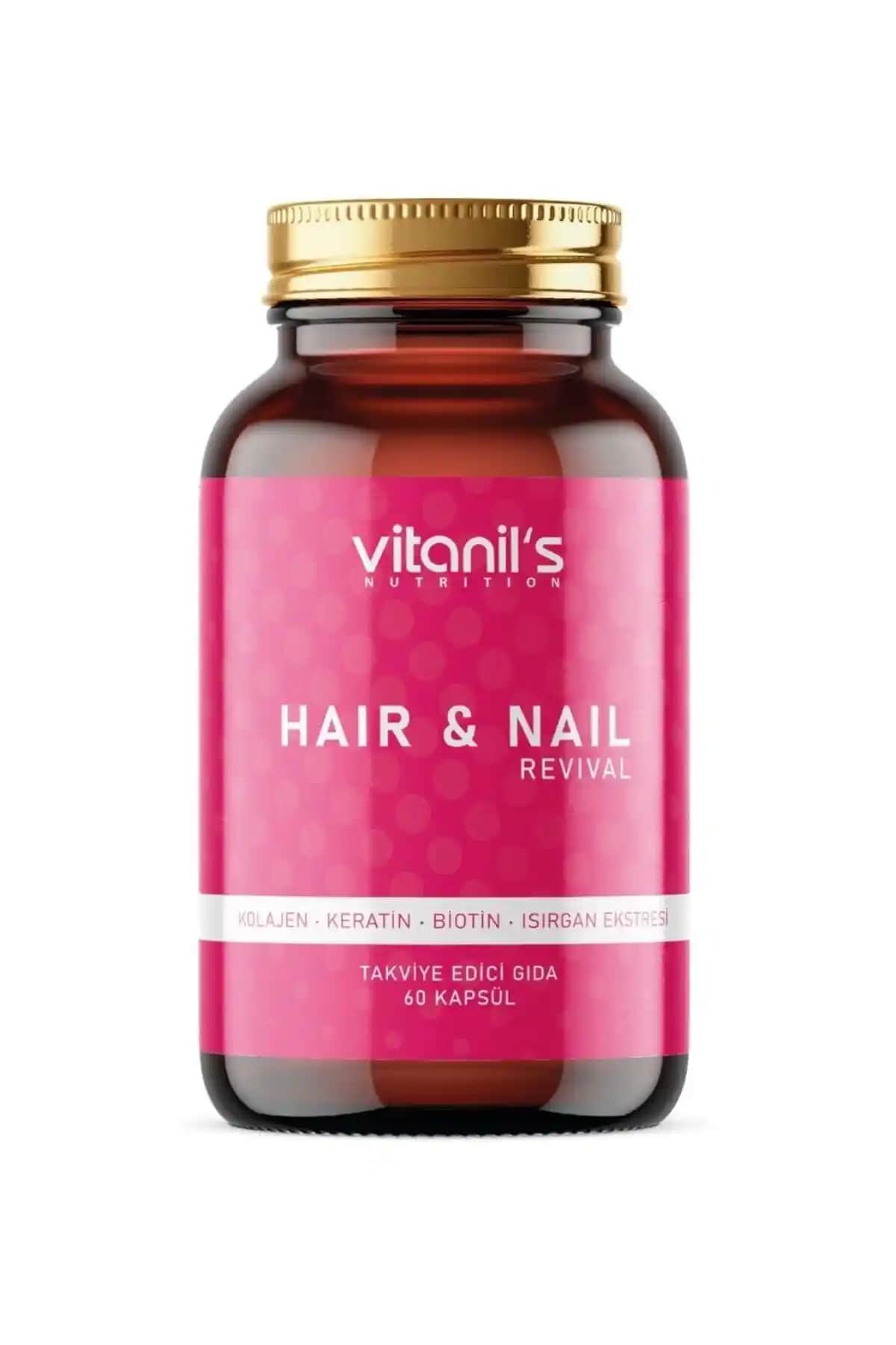 Vitanil's Nutrition Hair & Nail Saç ve Tırnak Sağlığını Destekleyen Takviye Ürünü