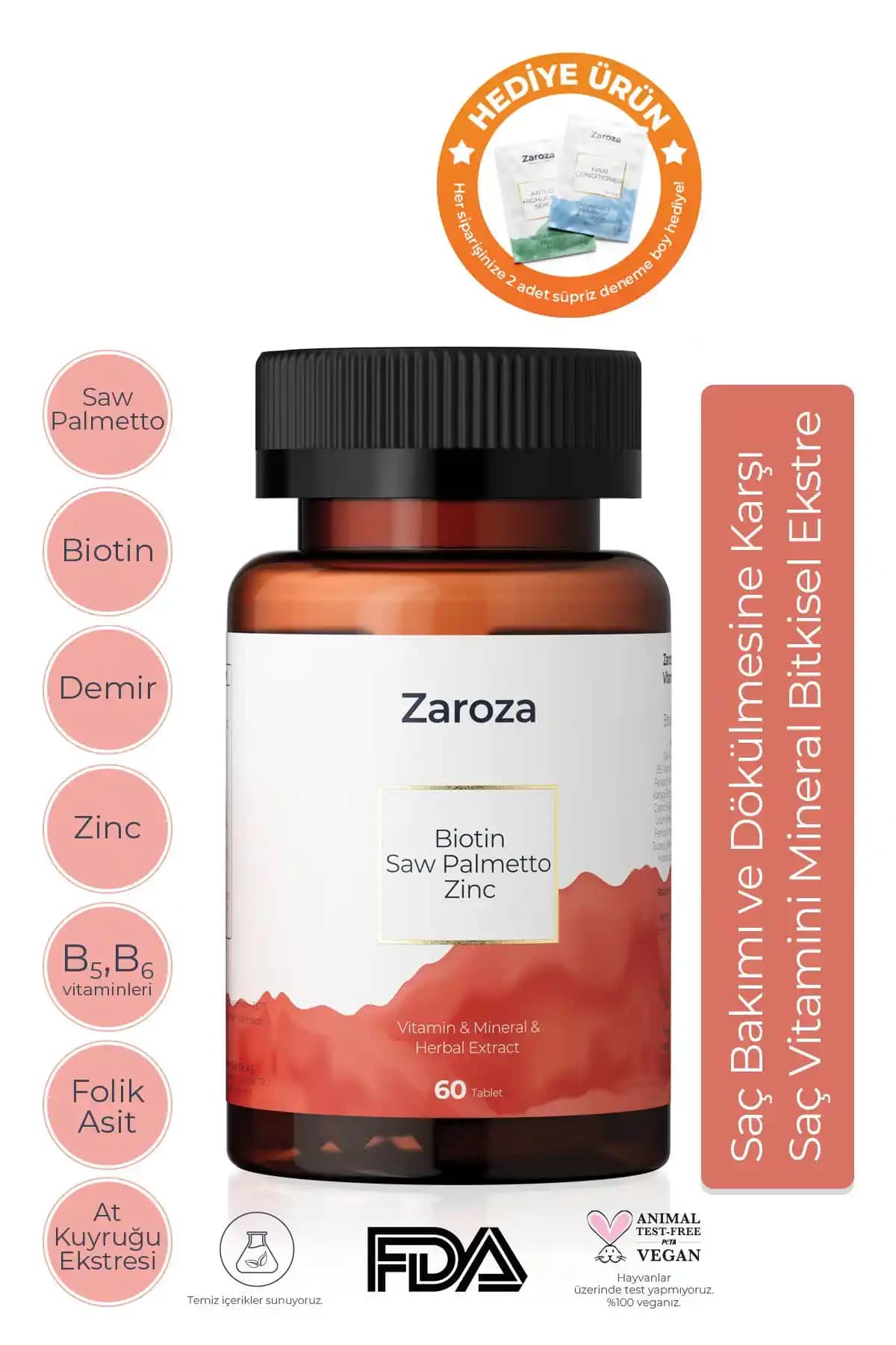 ZAROZA Saç Bakımı ve Dökülme Karşıtı Vitamin: Güçlü ve Sağlıklı Saçlar İçin Doğal Çözüm