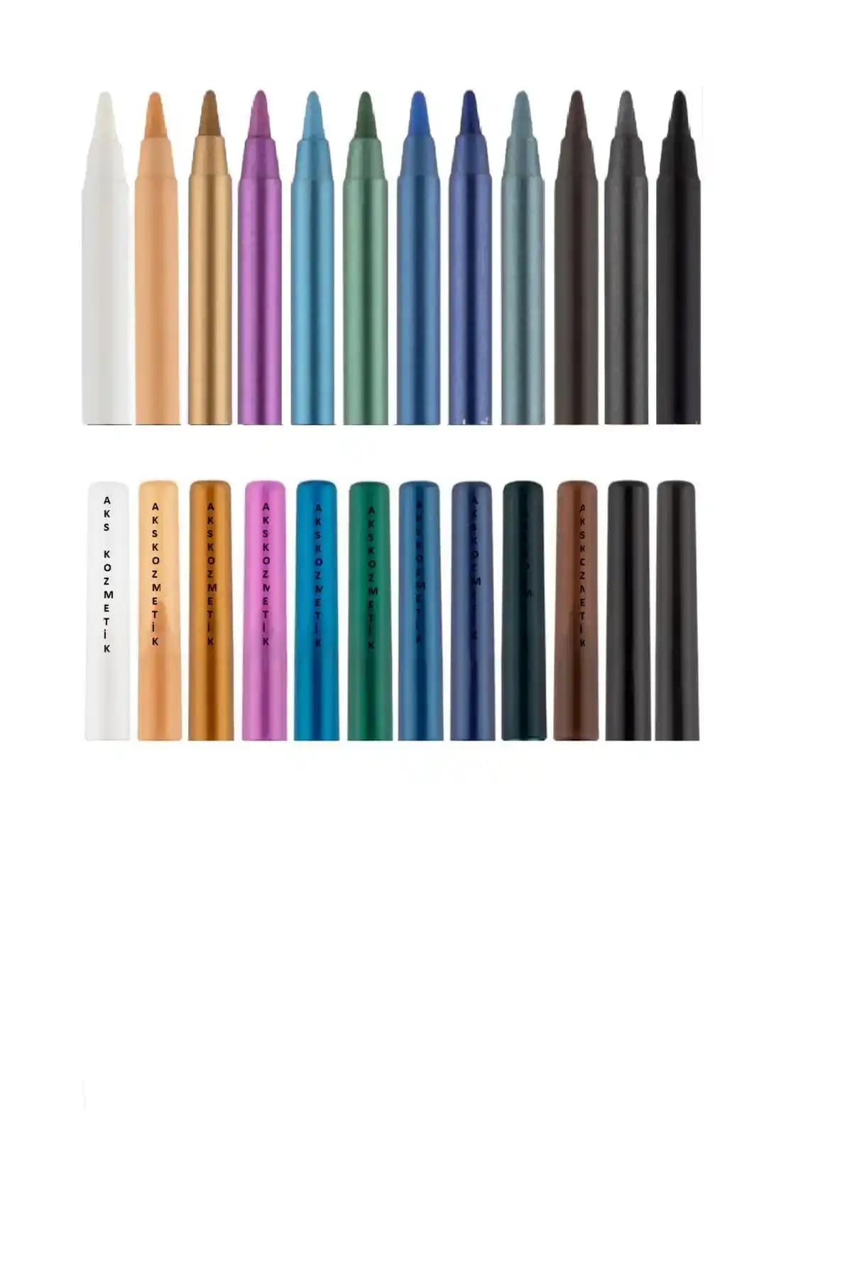 Aks Kozmetik 12 Renkli Neon Yağlı Göz Kalemi ve Miss 12'li Renkli Eyeliner Karşılaştırması