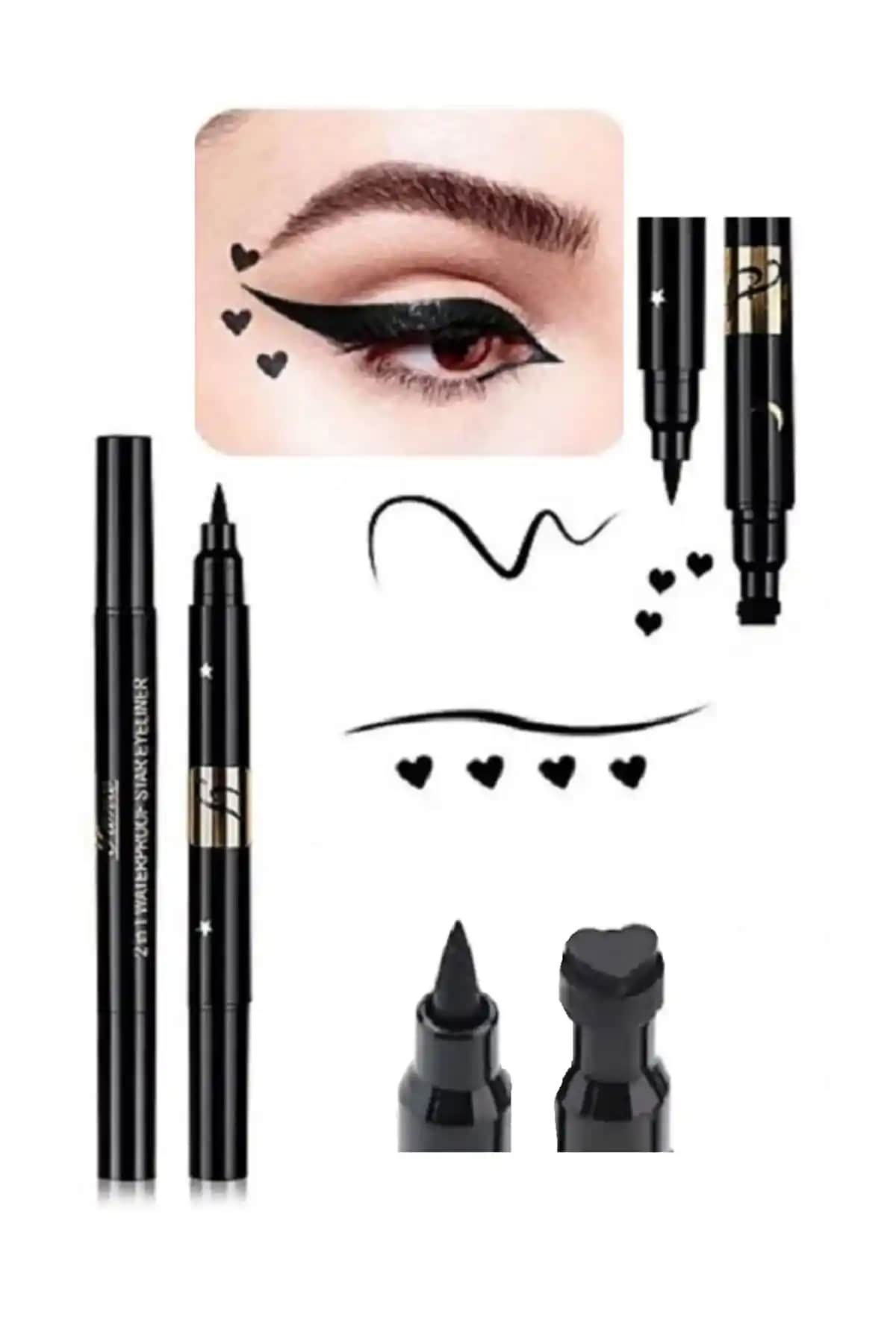 Aks Kozmetik Kalp Desenli Eyeliner: Uzun Süre Dayanıklı ve Şık Göz Kalemi