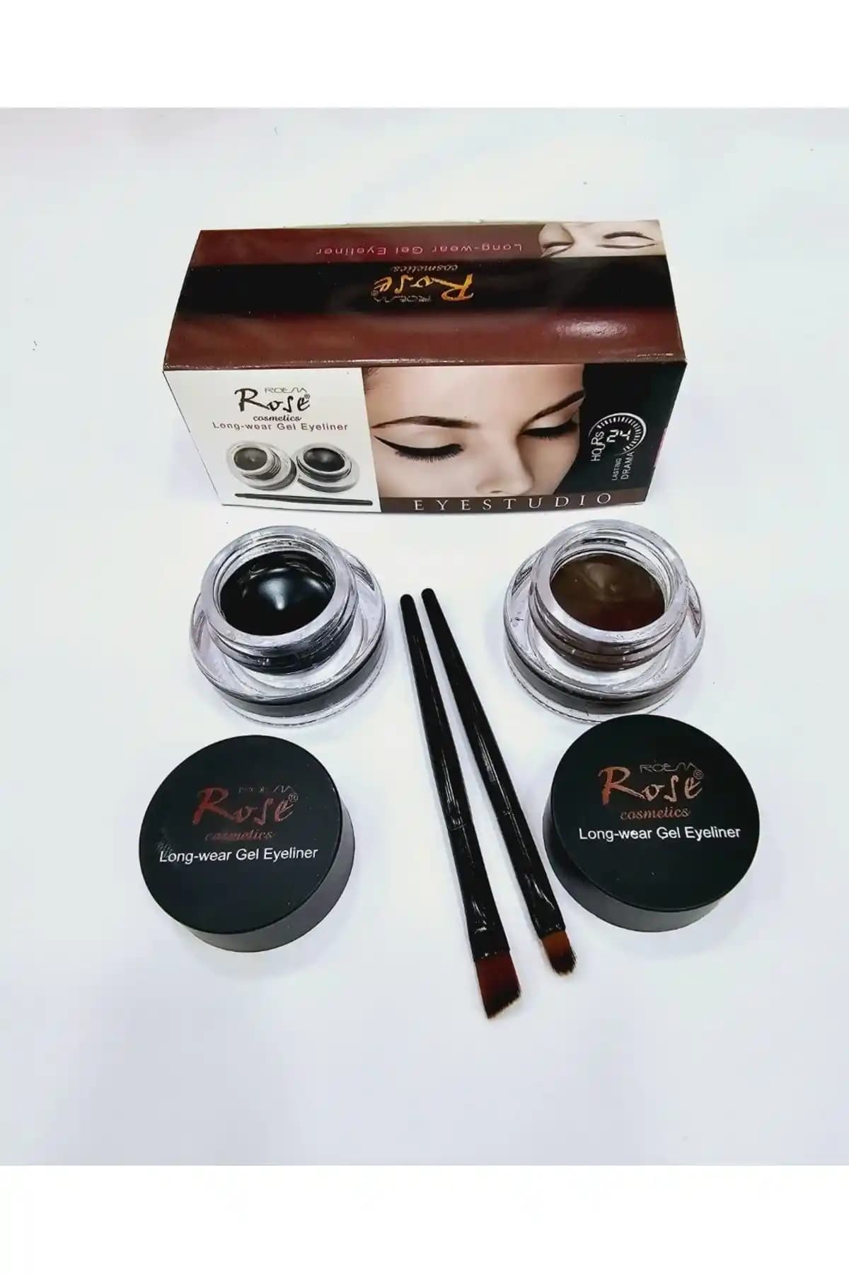ASTER BEAUTY Rose 2 Li Jel Eyeliner Kahverengi ve Siyah Renk Seçenekleriyle Güçlü Gözler