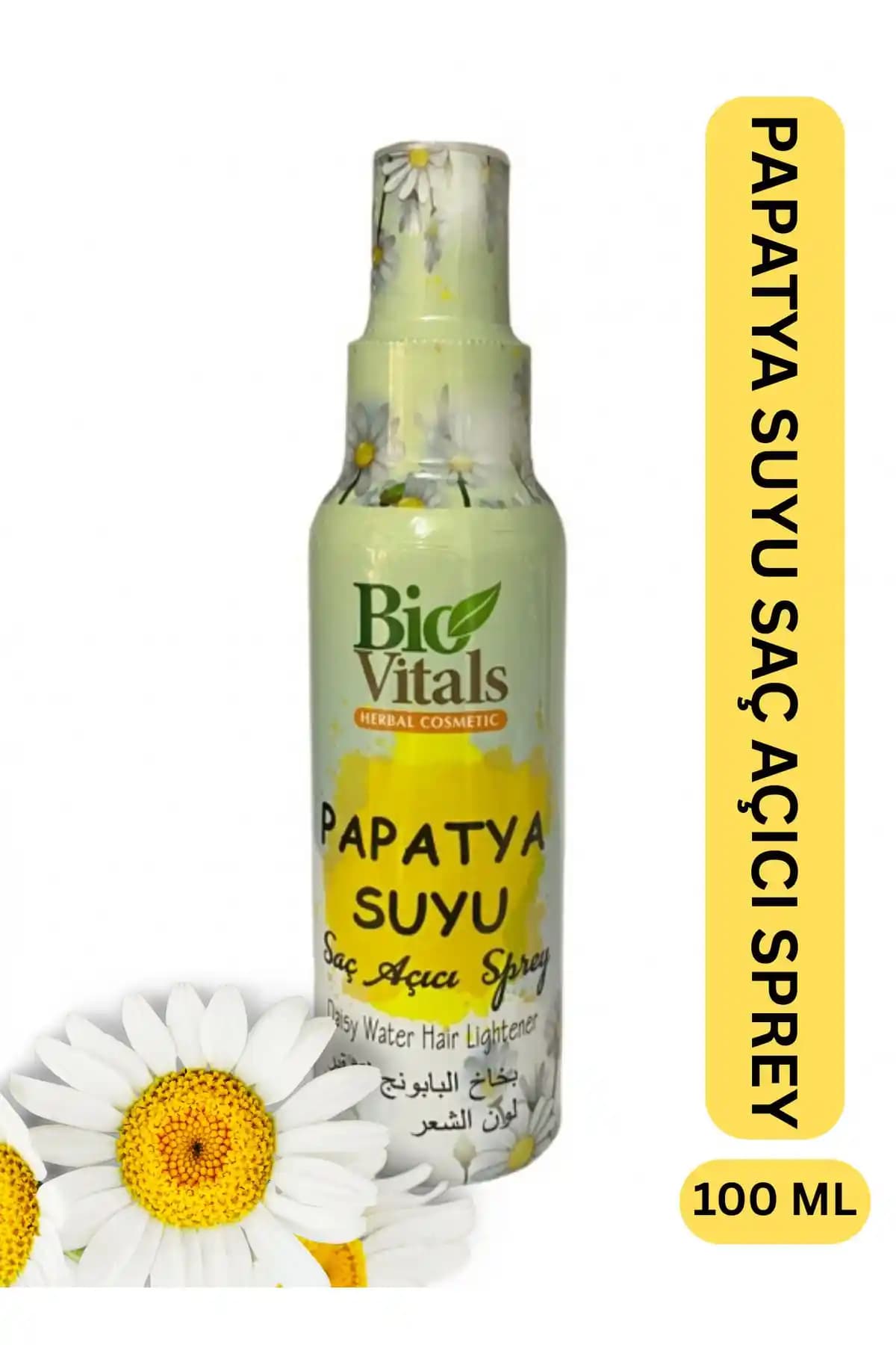 Bio Vitals Papatya Suyu Saç Açıcı Sprey 100ml Doğal ve Hafif Saç Açıcı Çözüm