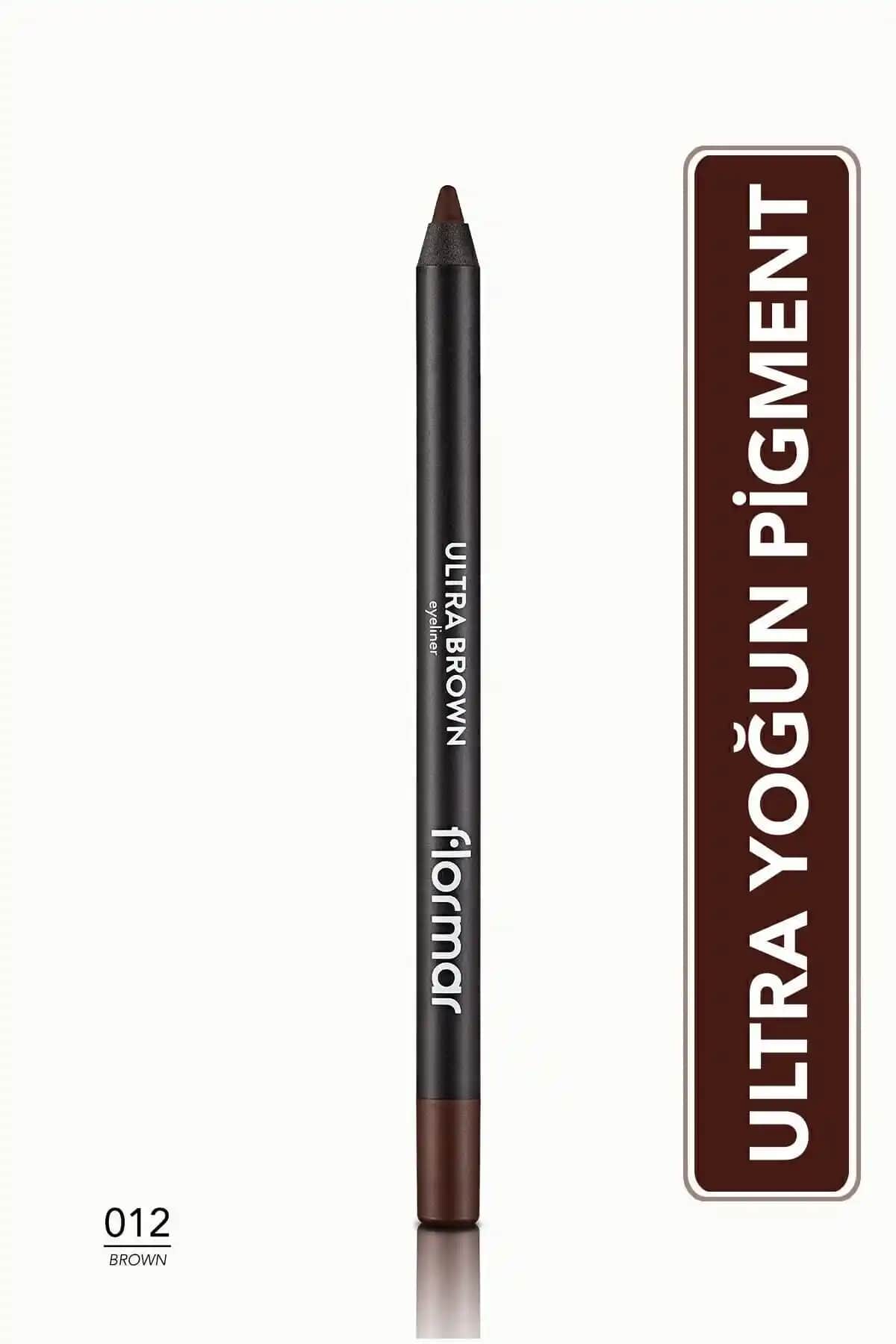 Flormar Kahverengi Göz Kalemi Ultra Eyeliner No: 012 Günlük ve Şık Göz Makyajı İçin Uygun