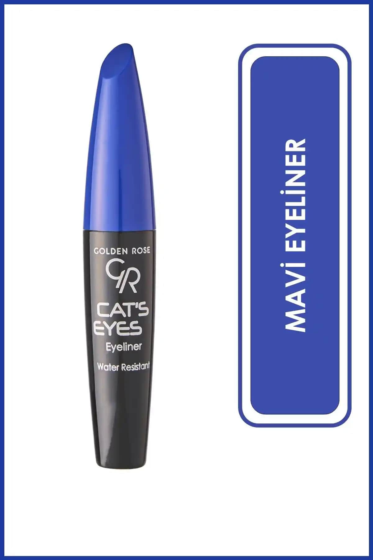 Golden Rose Cats Eyes Matte Blue Mavi Renkli Sıvı Eyeliner Uzun Süre Kalıcı ve Suya Dayanıklı